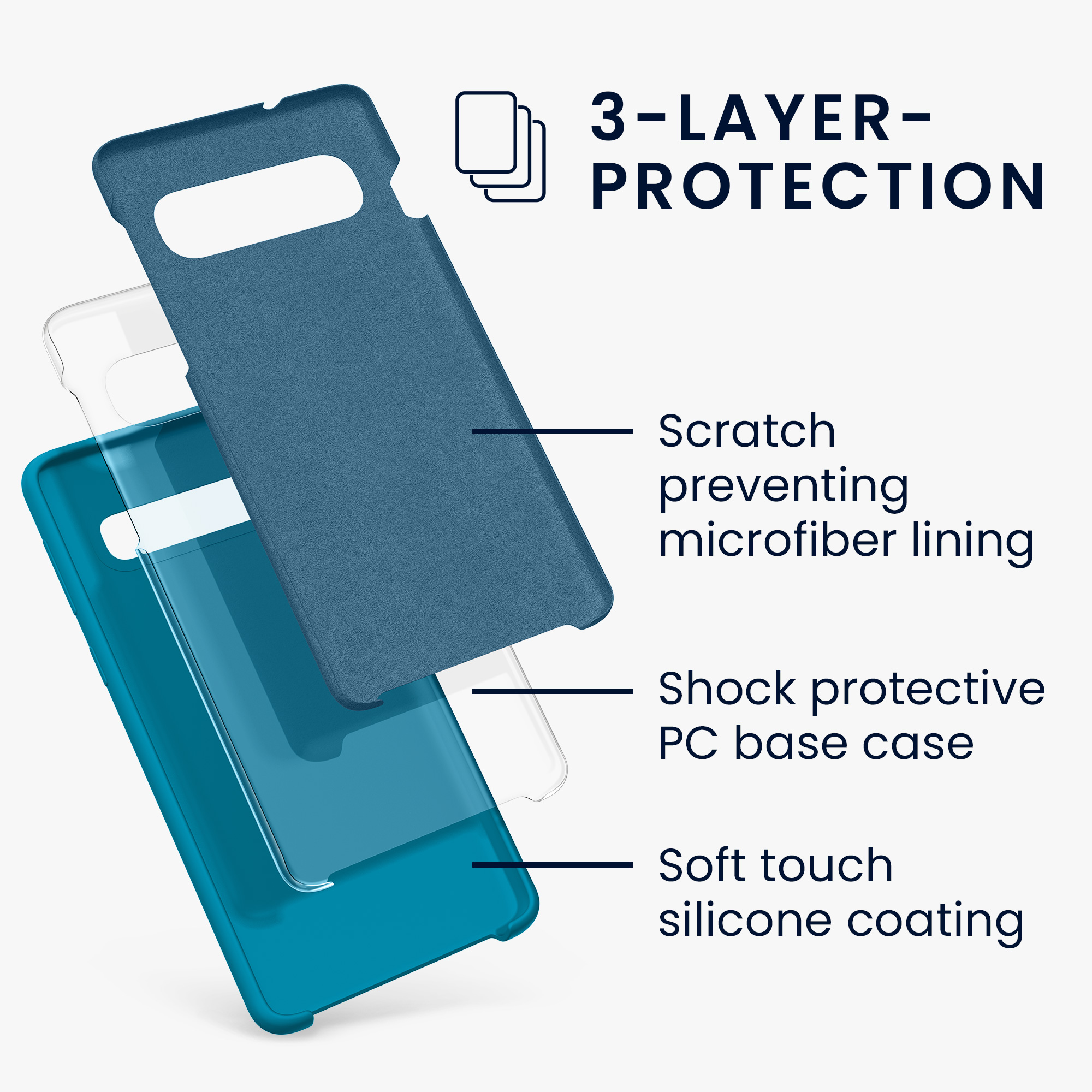 Kryt na mobil Samsung Galaxy S10 kwmobile TPU karibsky modrý