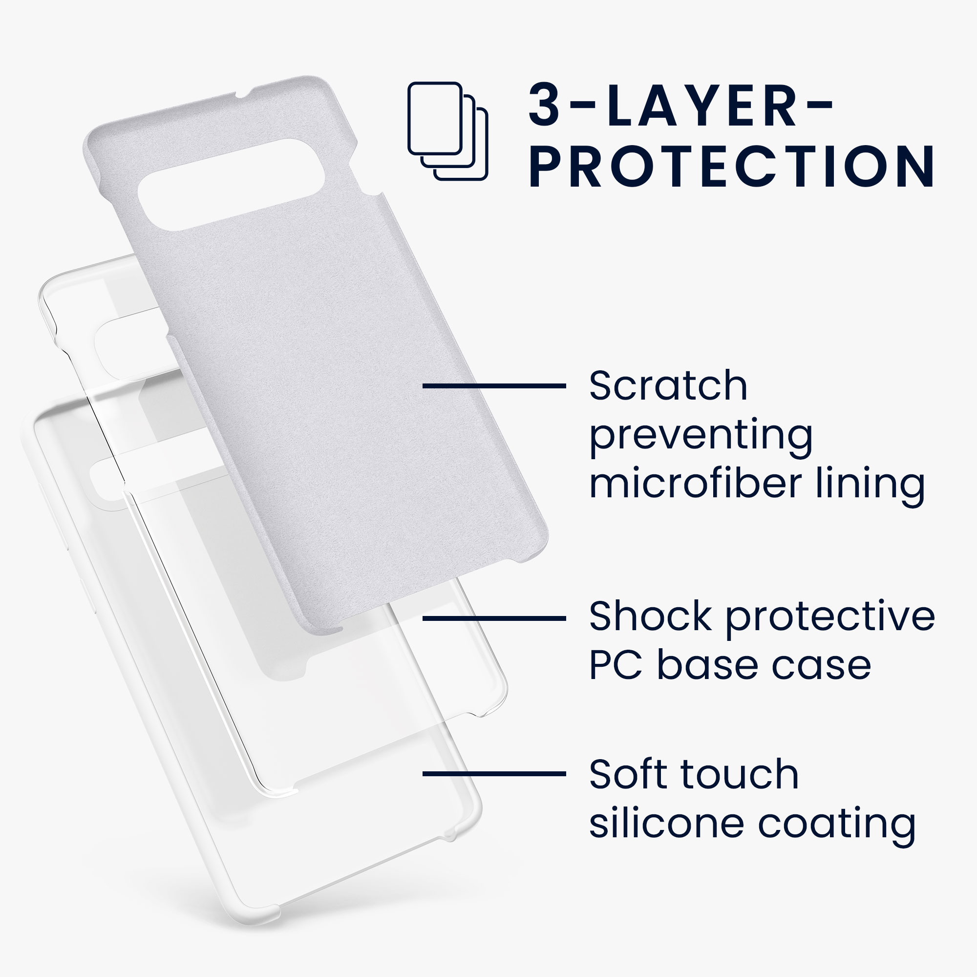 Kryt na mobil Samsung Galaxy S10 kwmobile TPU matně bílý