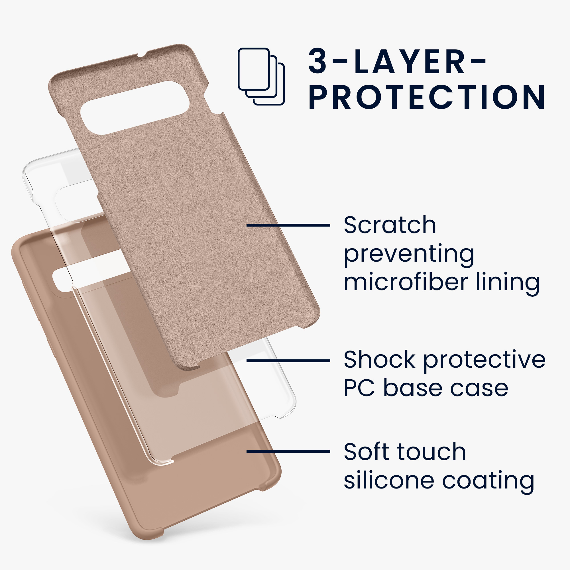 Kryt na mobil Samsung Galaxy S10 kwmobile TPU matně starorůžový