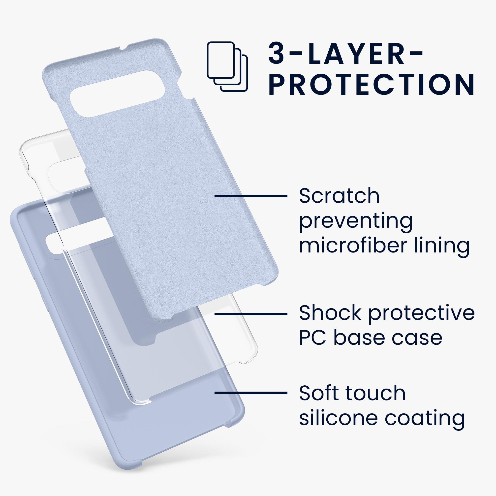 Kryt na mobil Samsung Galaxy S10 kwmobile TPU matně světle modrý