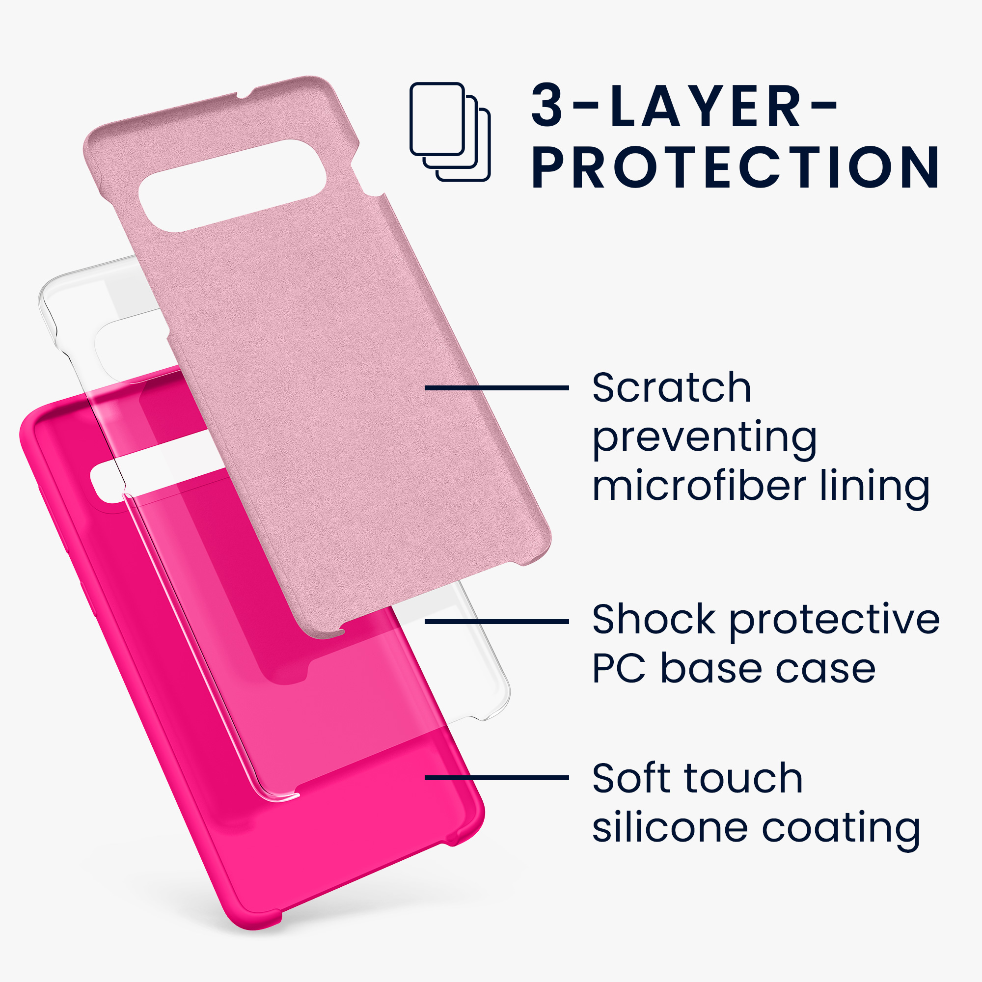 Kryt na mobil Samsung Galaxy S10 kwmobile TPU neonově růžový