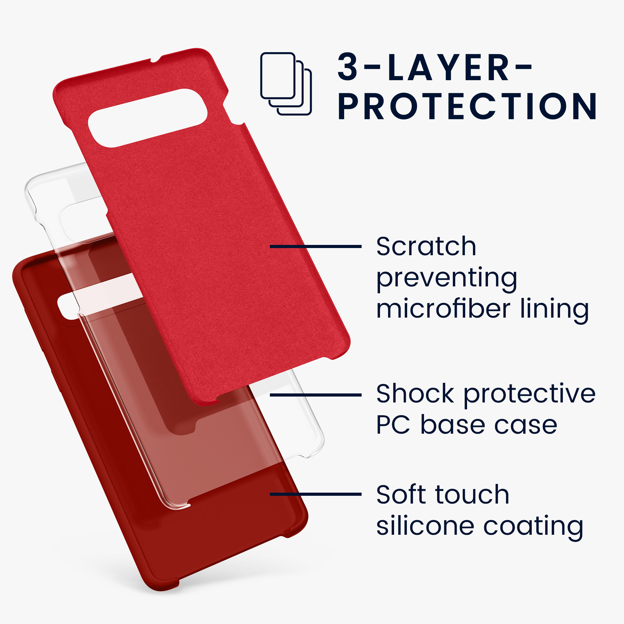 Kryt na mobil Samsung Galaxy S10 kwmobile TPU červený