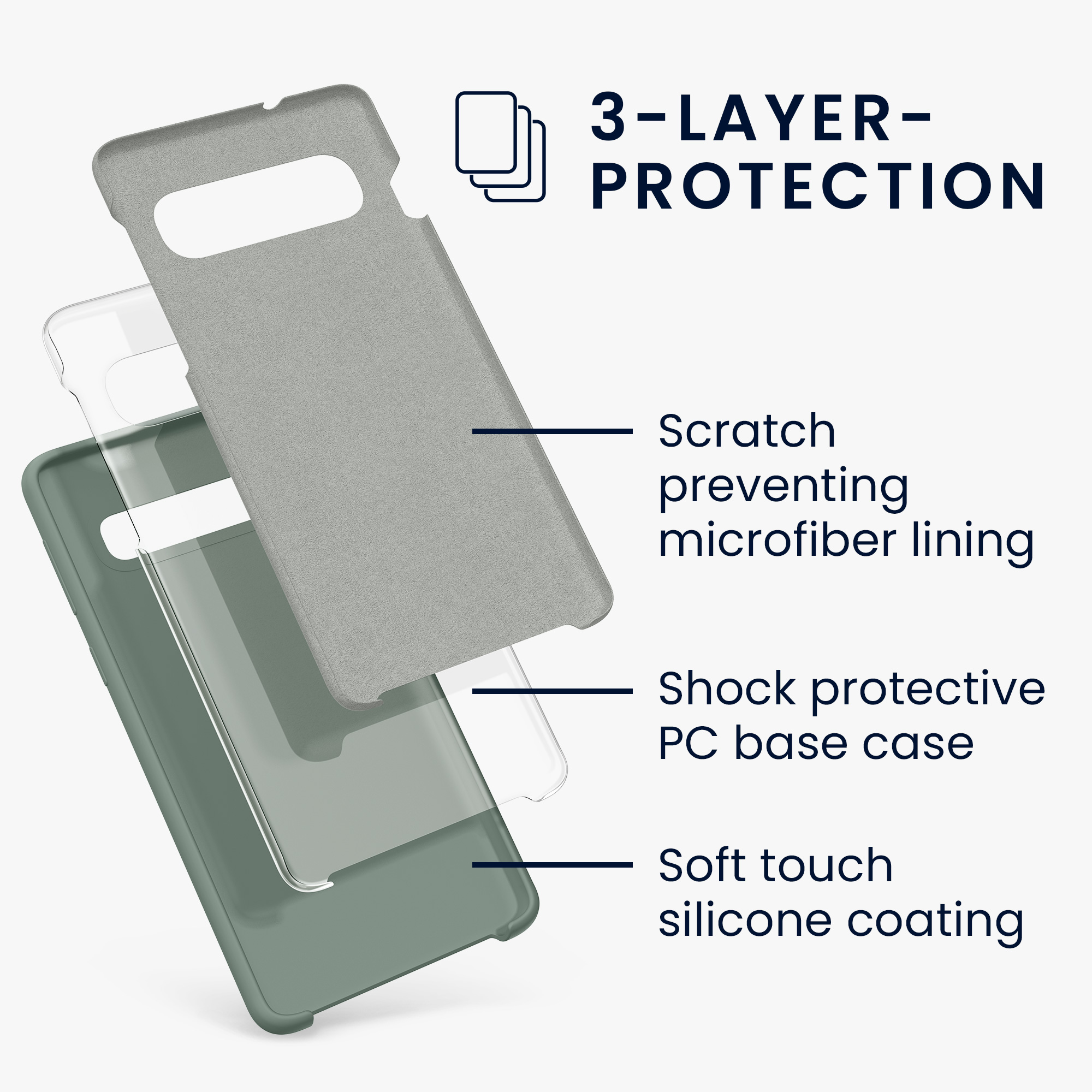 Kryt na mobil Samsung Galaxy S10 kwmobile TPU Rainwashed Green
