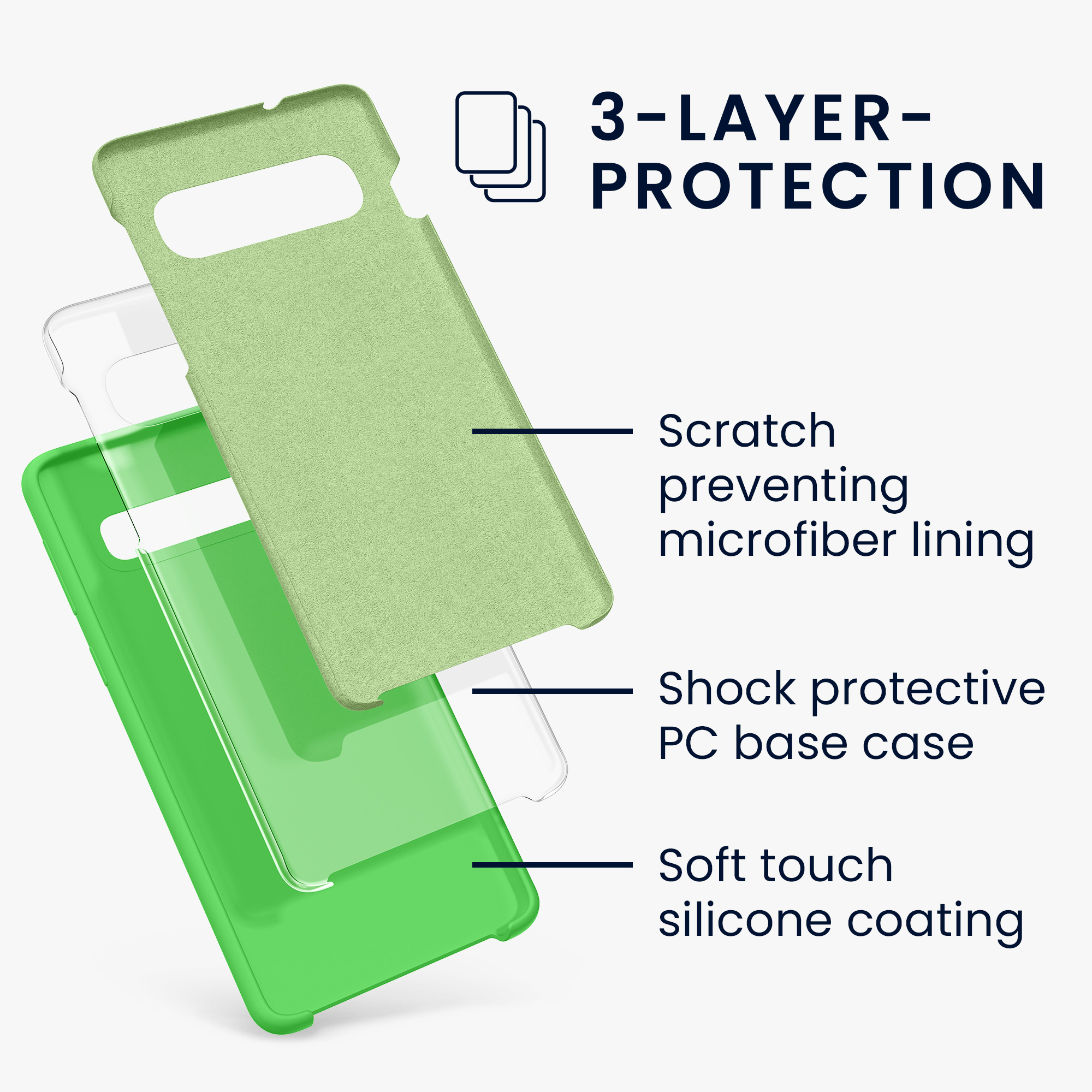 Kryt na mobil Samsung Galaxy S10 kwmobile TPU limetkově zelený