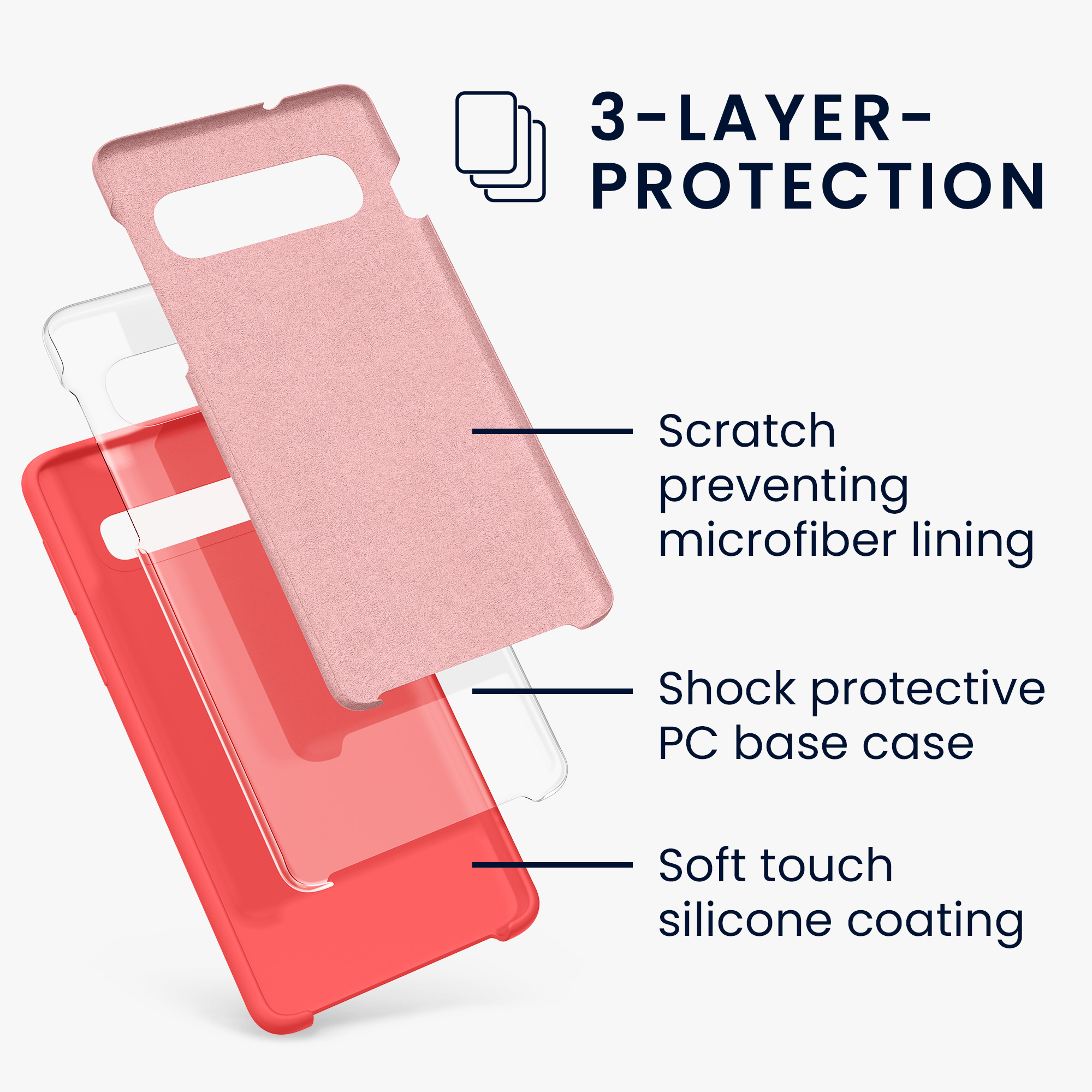 Kryt na mobil Samsung Galaxy S10 kwmobile TPU neonově korálový