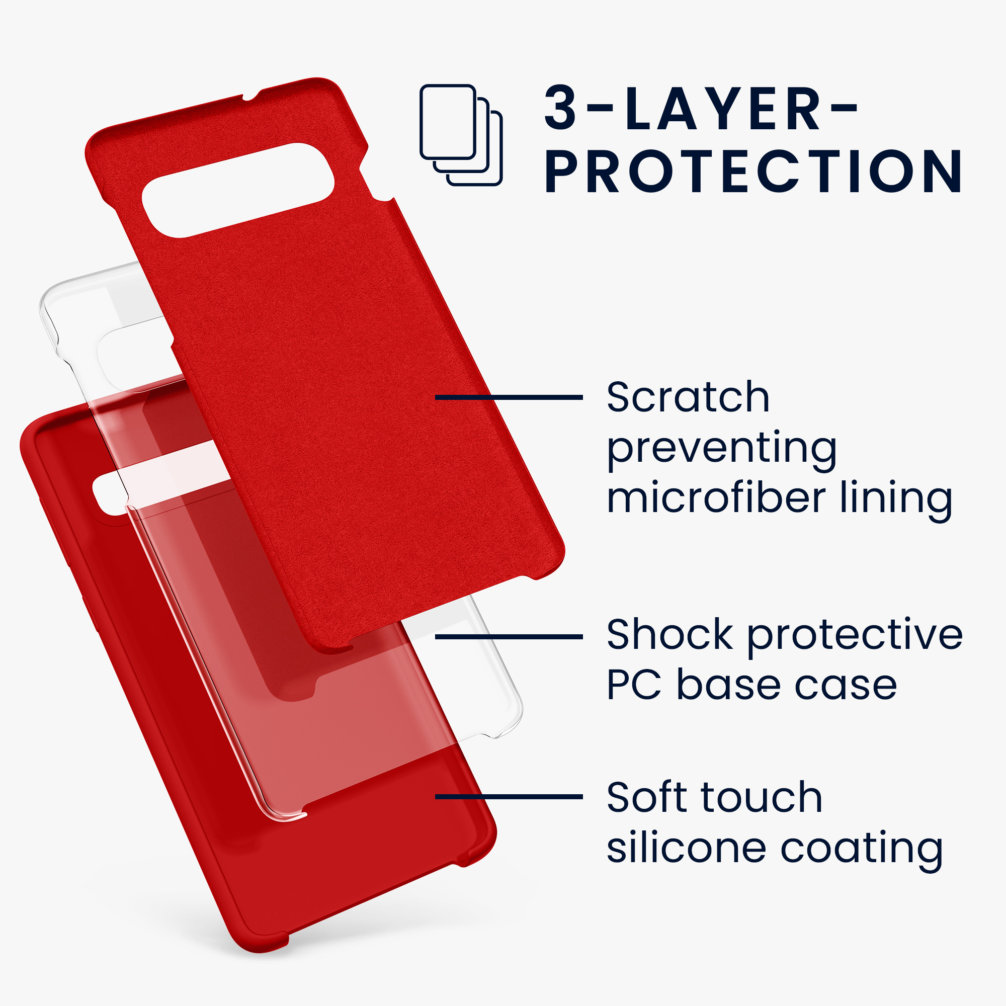 Kryt na mobil Samsung Galaxy S10 kwmobile TPU klasicky červený
