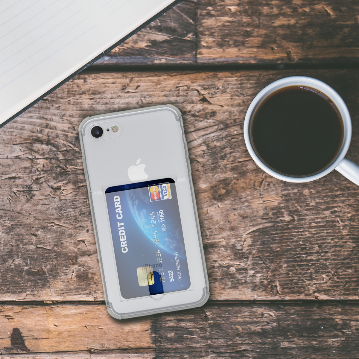 Transparentní TPU kryt kwmobile pro iPhone SE 2022/2020/8/7 - transparentní