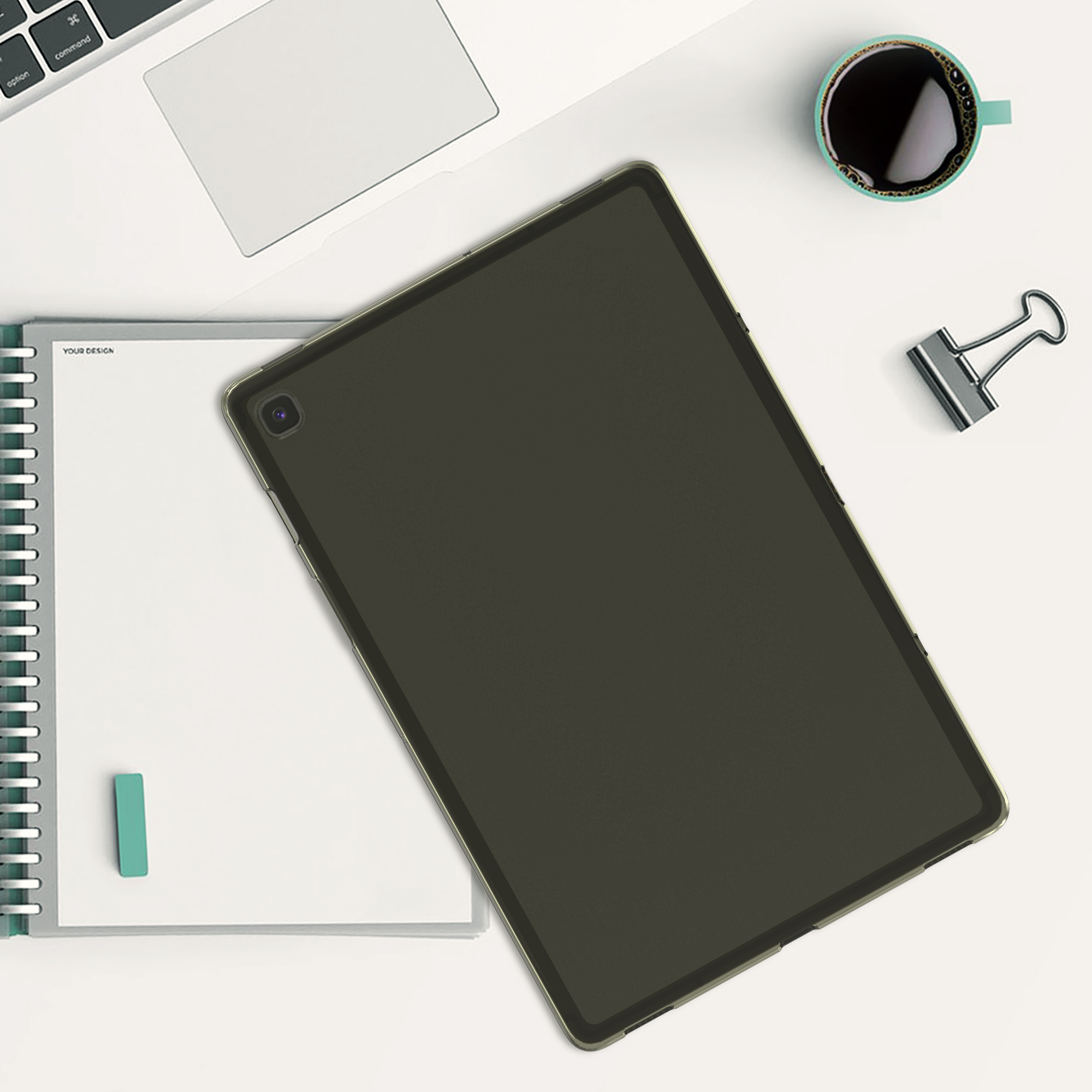 Pouzdro pro Samsung Galaxy Tab S5e kwmobile TPU - černá / transparentní