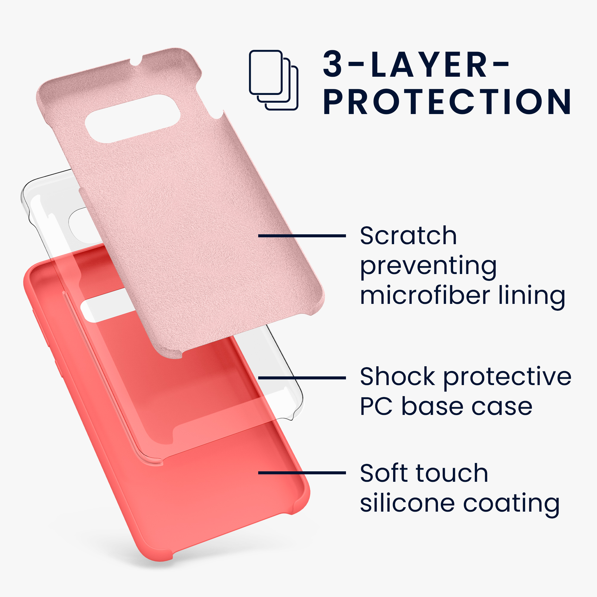 Kryt na mobil Samsung Galaxy S10e kwmobile TPU neonově korálový