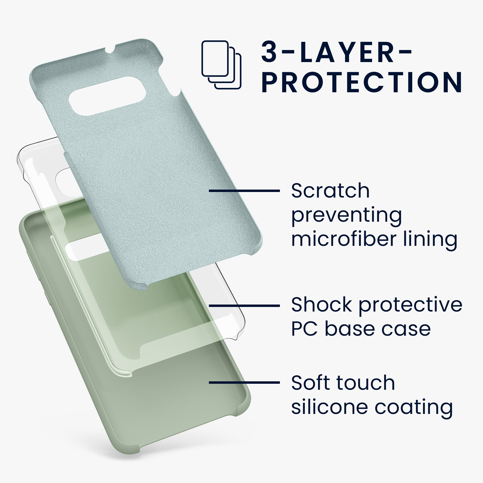 Kryt na mobil Samsung Galaxy S10e kwmobile TPU šedozelený