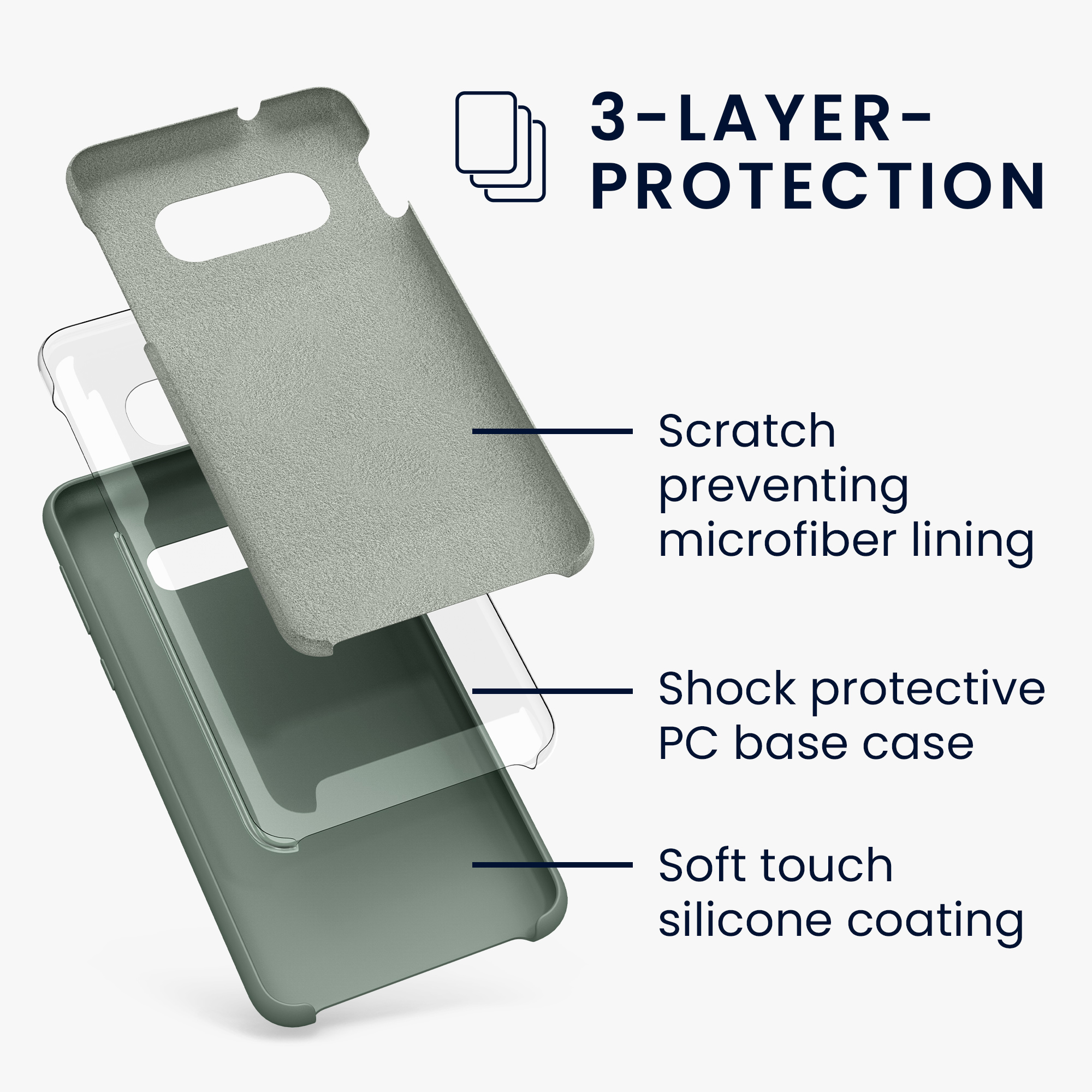 Kryt na mobil Samsung Galaxy S10e kwmobile TPU Rainwashed Green