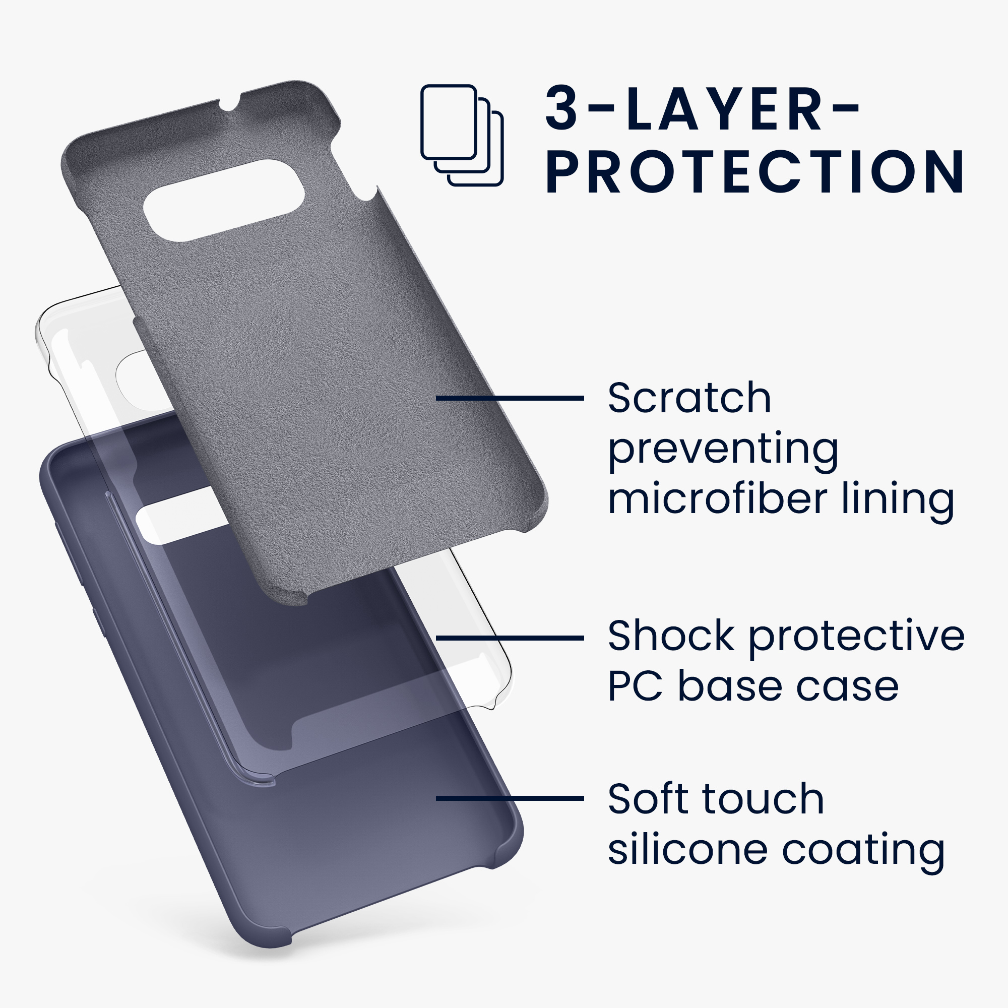 Kryt na mobil Samsung Galaxy S10e kwmobile TPU levandulově šedý
