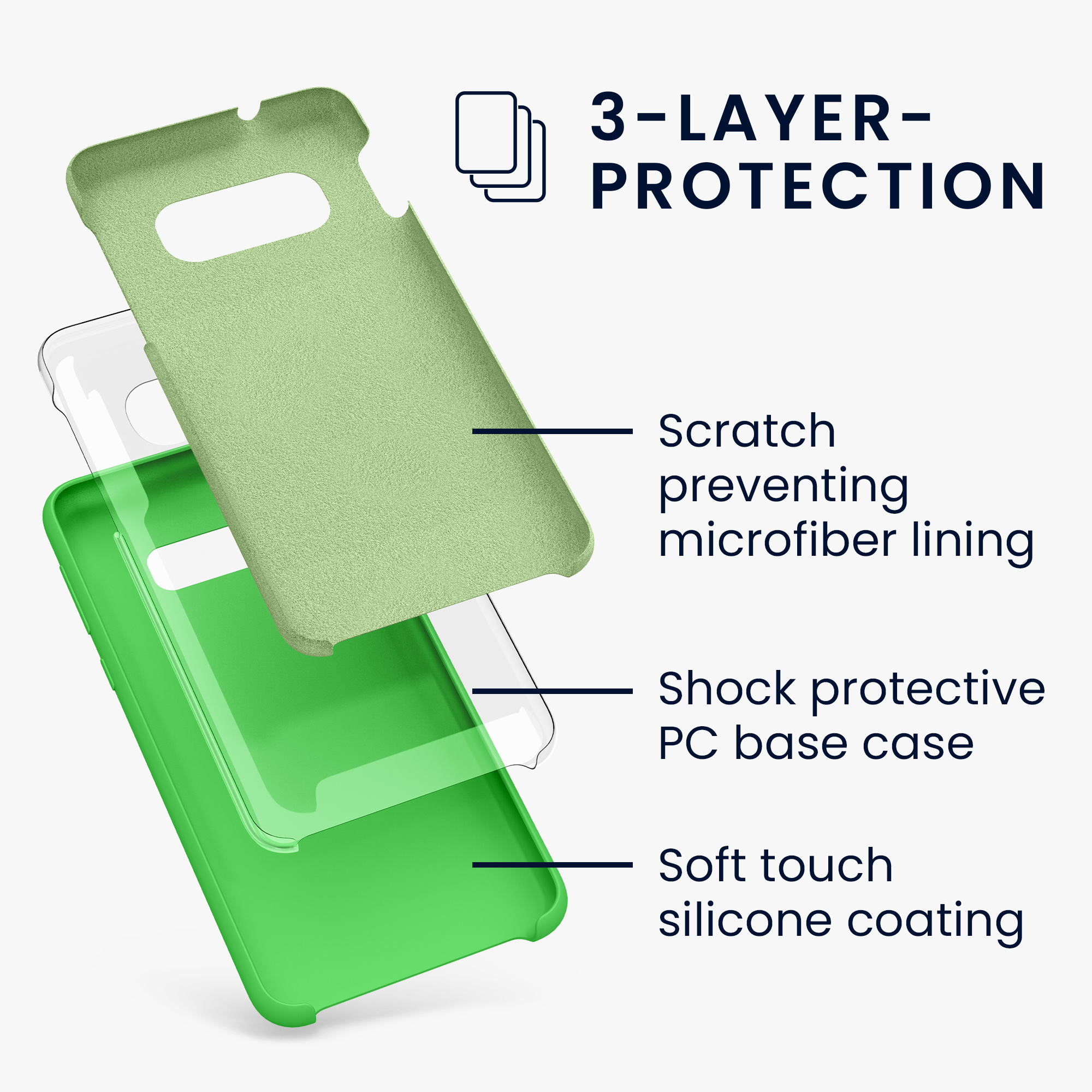 Kryt na mobil Samsung Galaxy S10e kwmobile TPU limetkově zelený