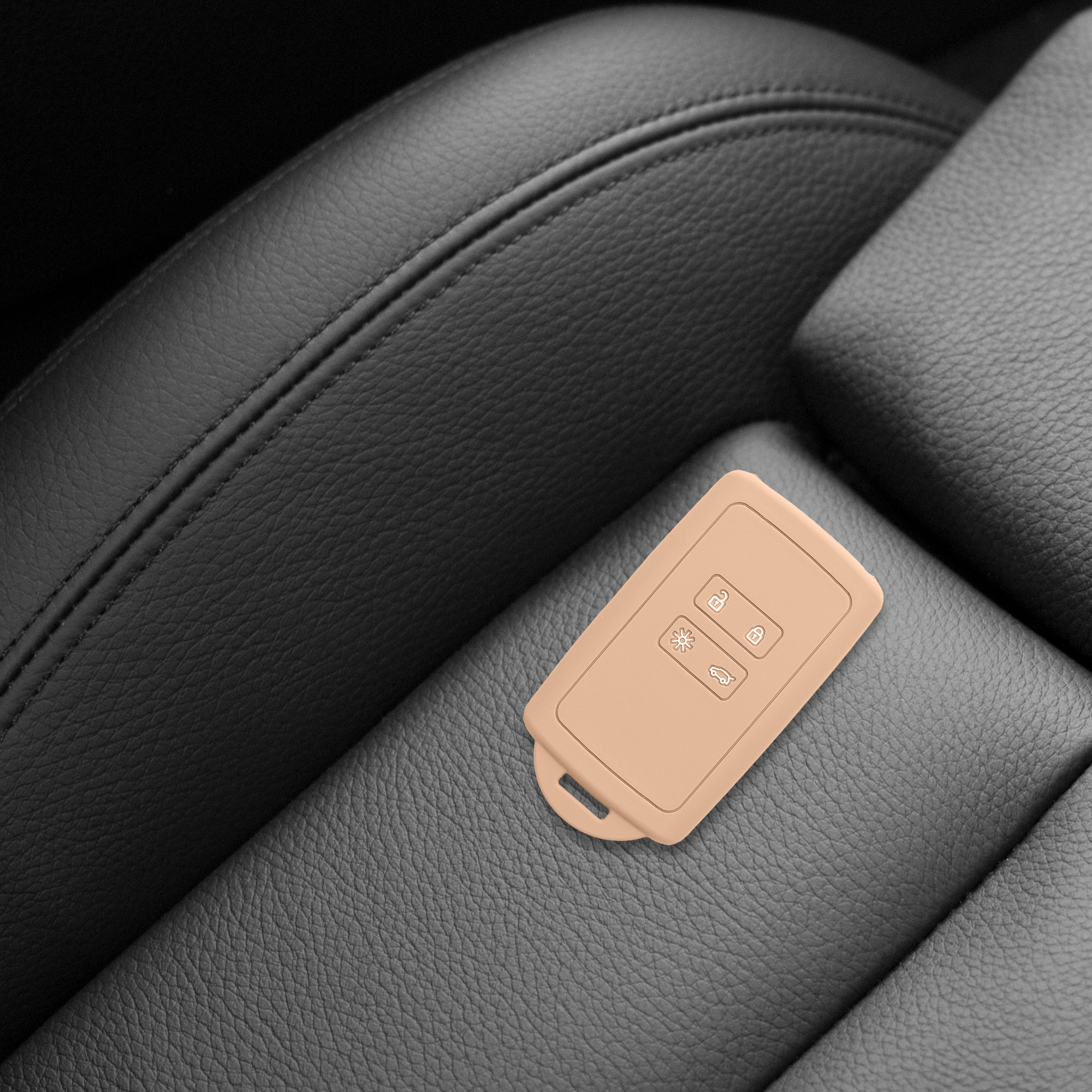 Obal na klíč od auta pro Renault chytrý klíč se 4 tlačítky kwmobile - pastelová broskvová