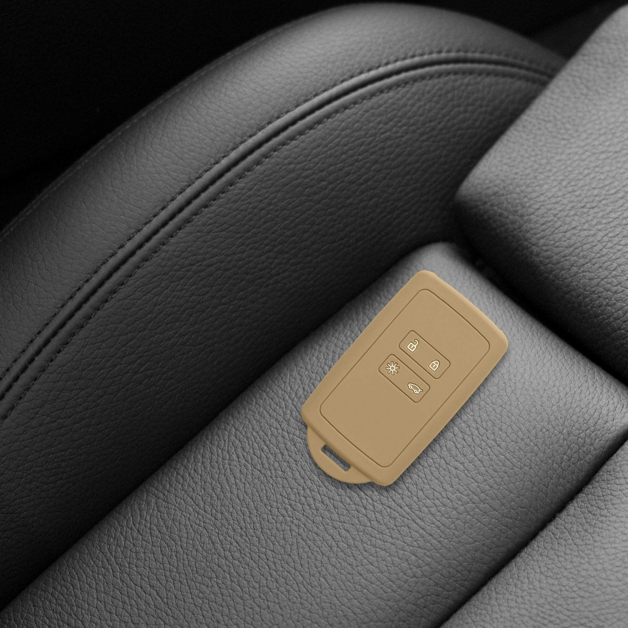 Obal na klíč od auta pro Renault chytrý klíč se 4 tlačítky kwmobile - hnědošedá