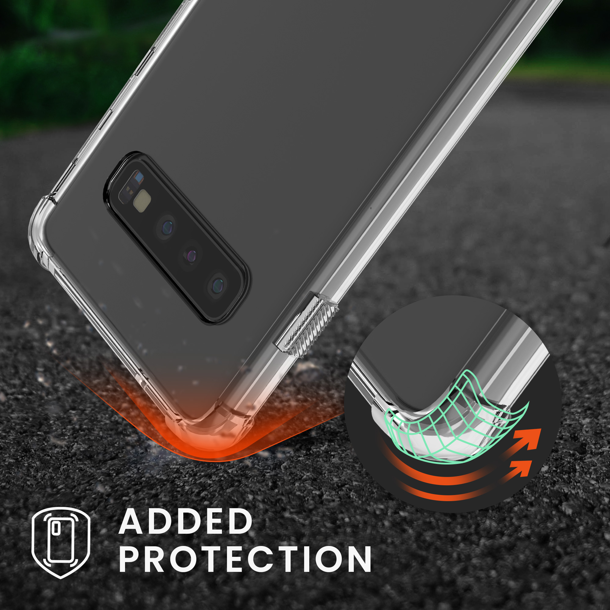 Crossbody kryt na mobil Samsung Galaxy S10 kwmobile transparentní