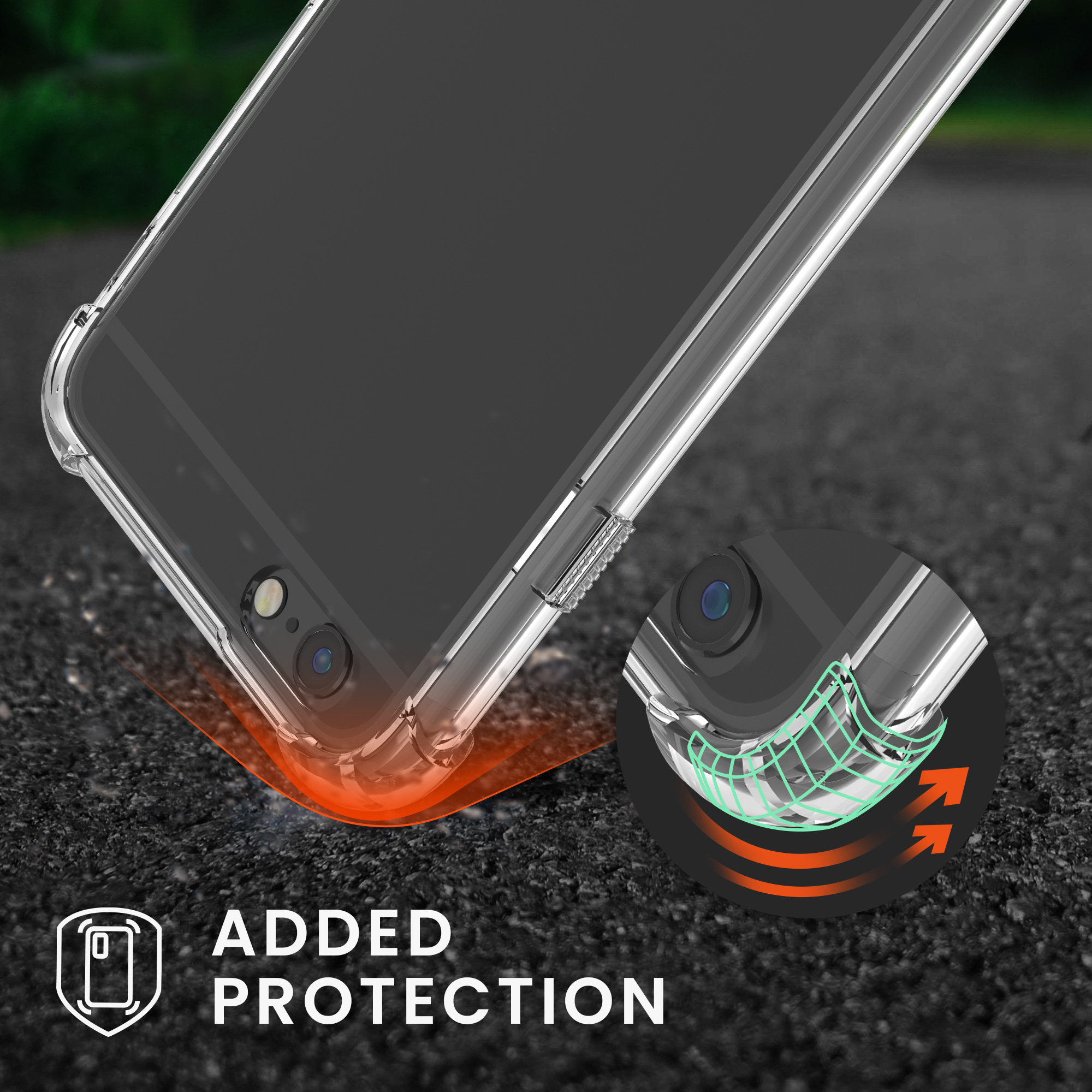 Pouzdro s popruhem (crossbody) pro Apple iPhone 6 Plus / 6S Plus kwmobile TPU - černá / transparentní