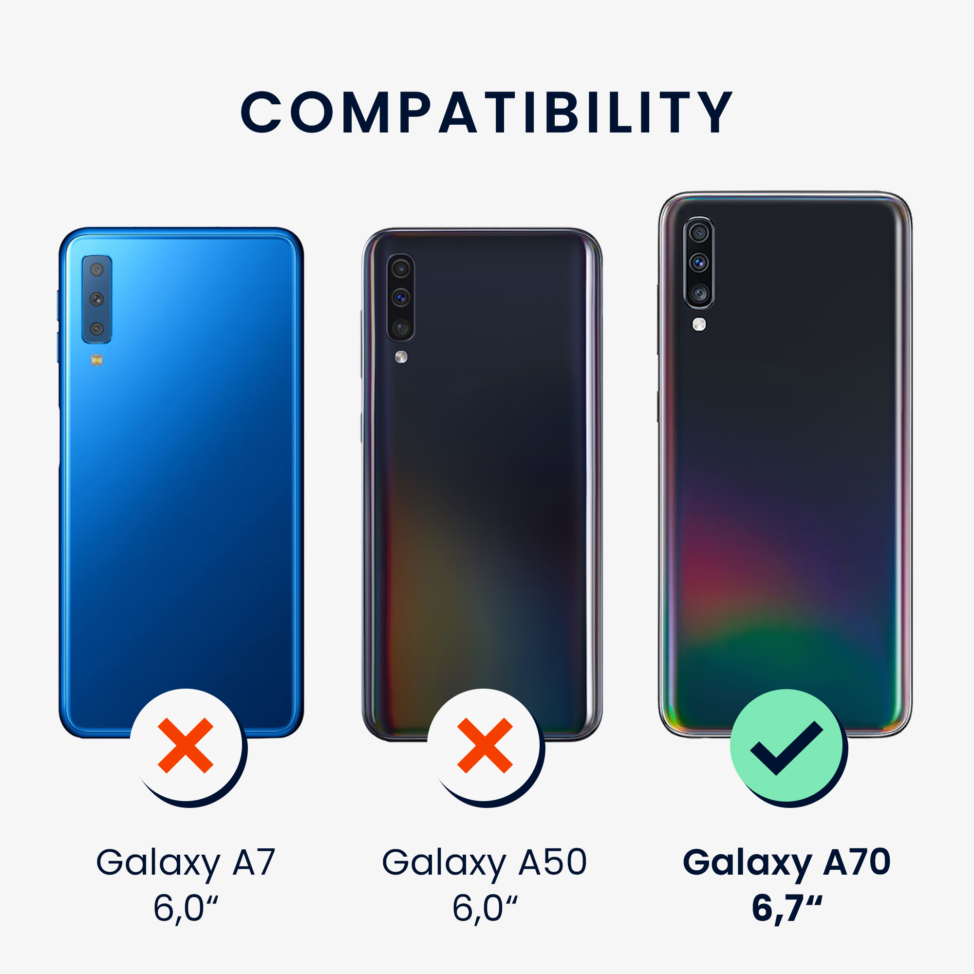 Kryt na mobil Samsung Galaxy A70 kwmobile TPU matně černý