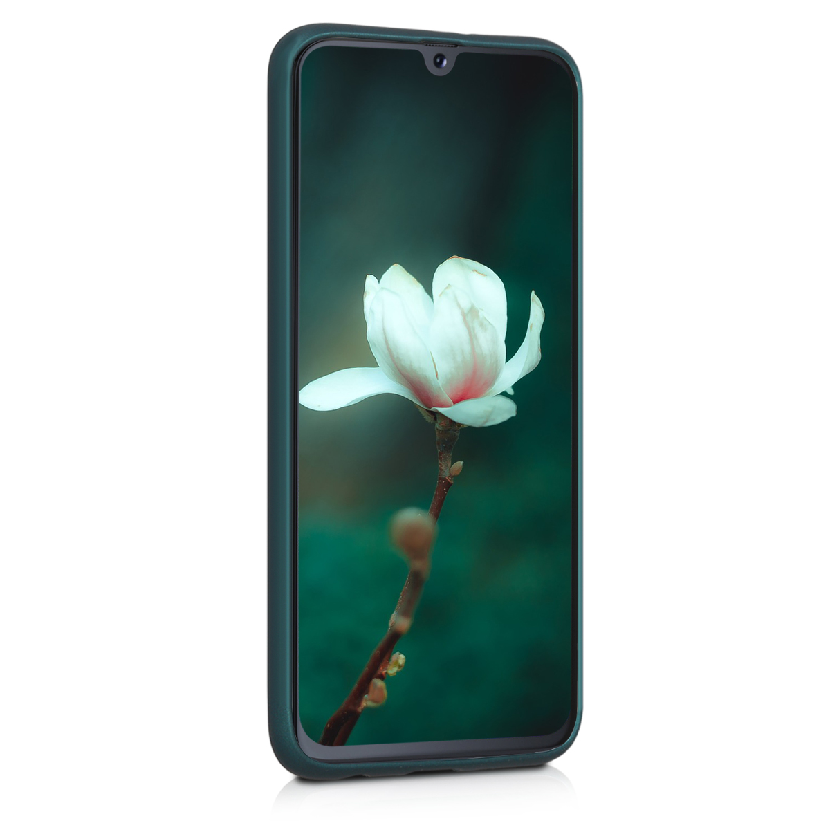 Kryt na mobil Samsung Galaxy A40 kwmobile TPU metalický Metalická petrolejová