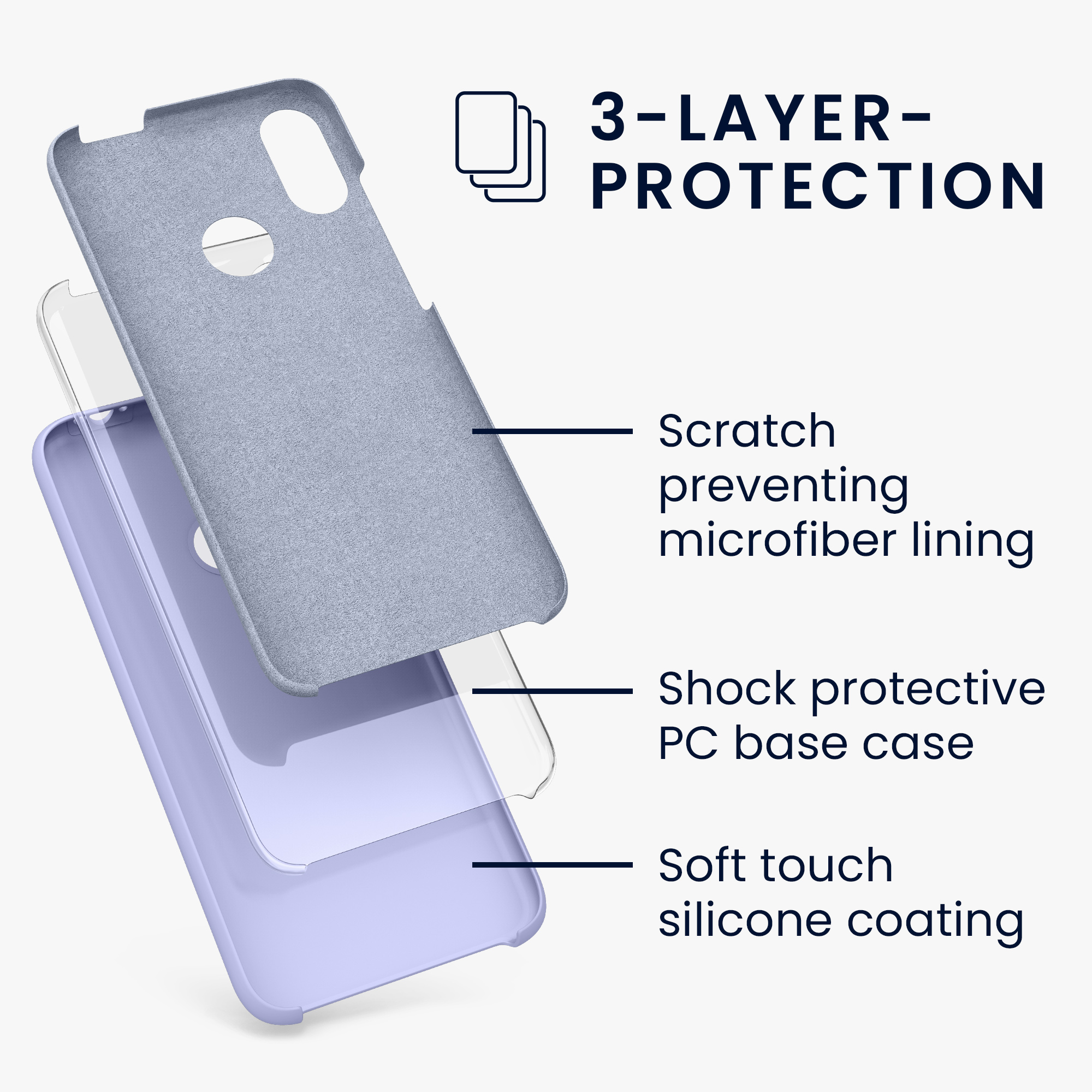 TPU kryt kwmobile pro Xiaomi Redmi Note 7 / Note 7 Pro - wireless charging light lavender