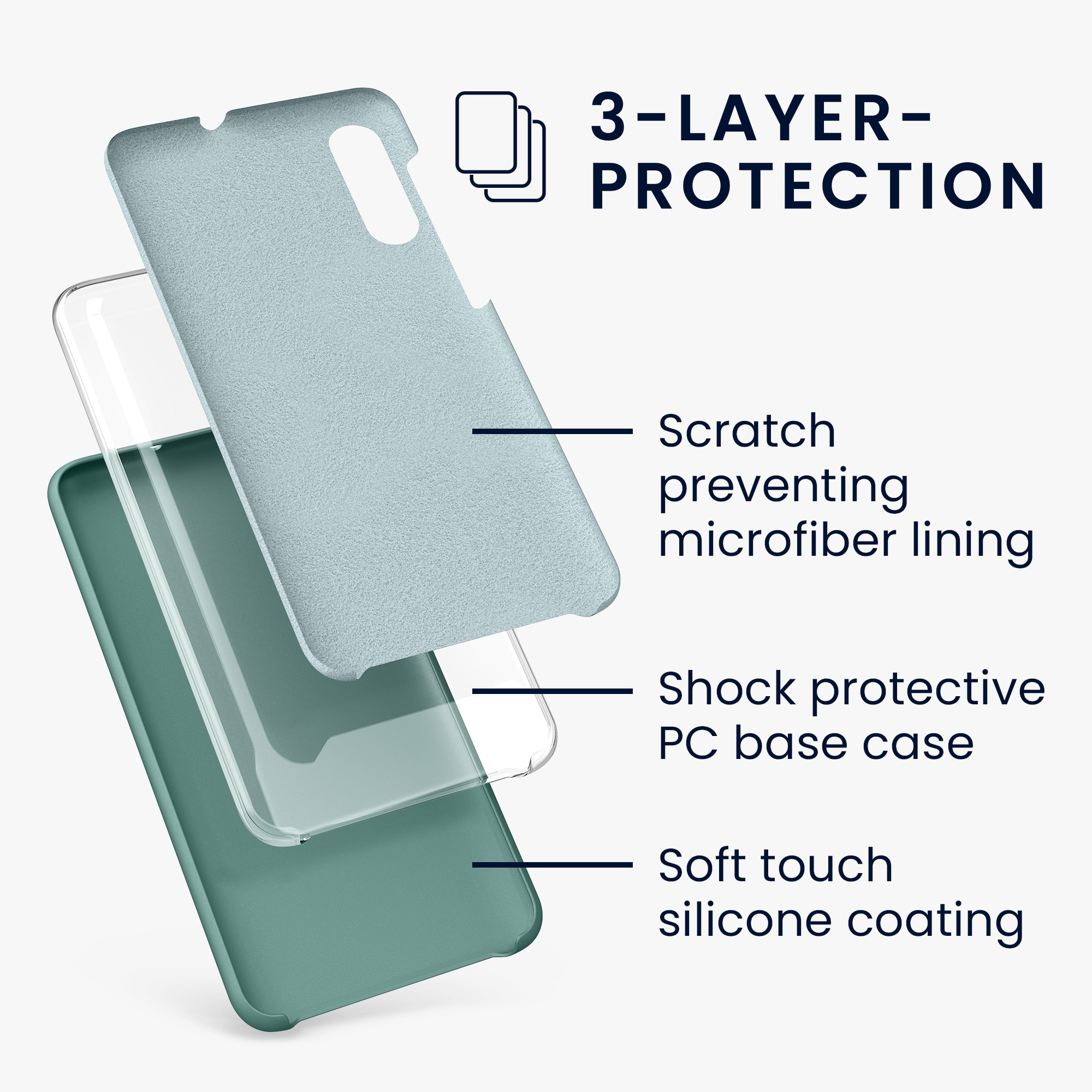 Kryt na mobil Samsung Galaxy A50 kwmobile TPU Arktická noc