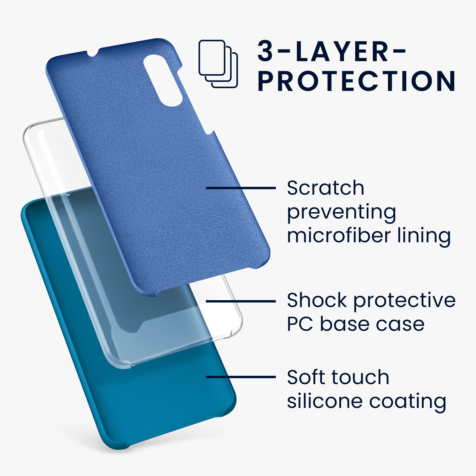 Kryt na mobil Samsung Galaxy A50 kwmobile TPU Karibská modrá