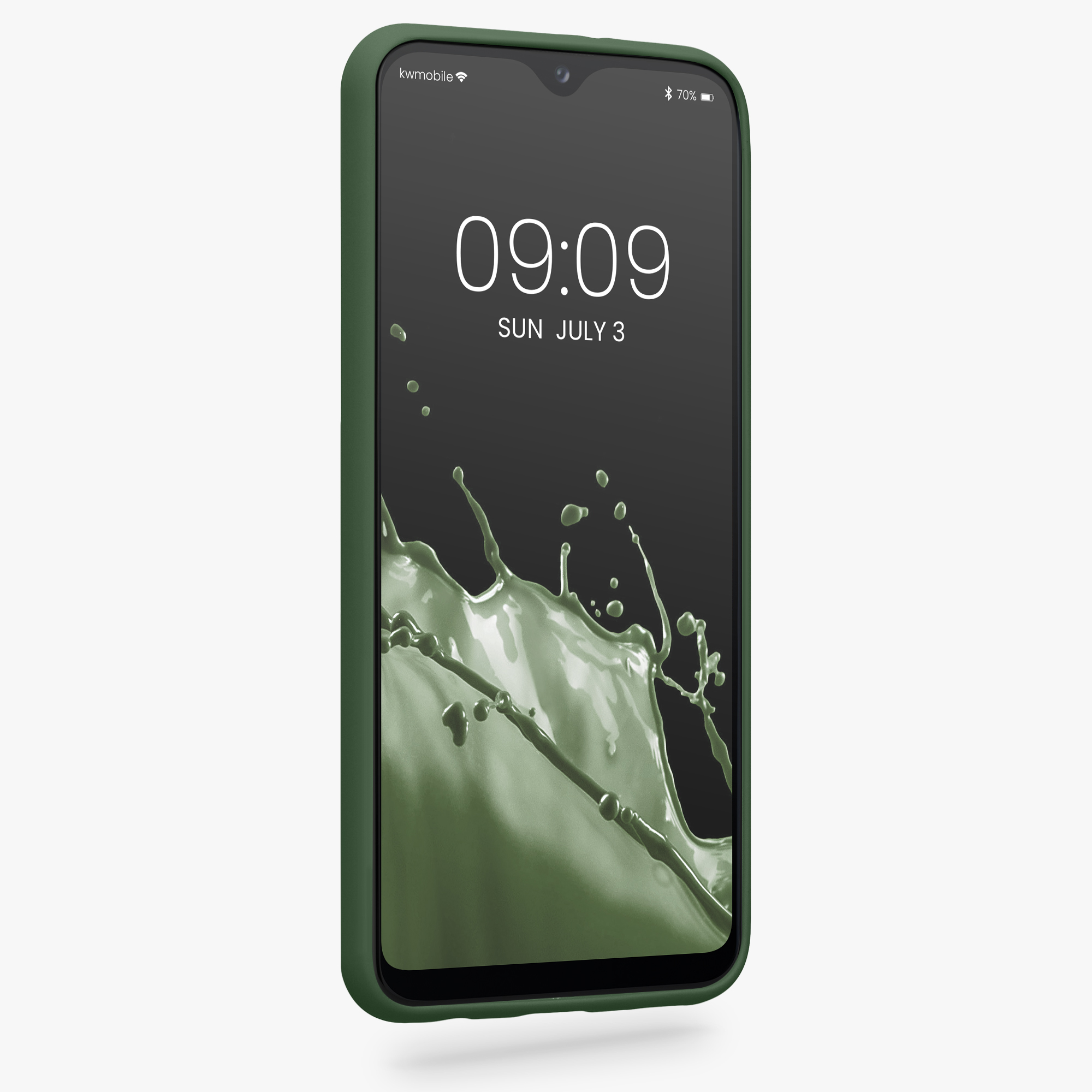 Kryt na mobil Samsung Galaxy A20e kwmobile TPU matně tmavě zelený