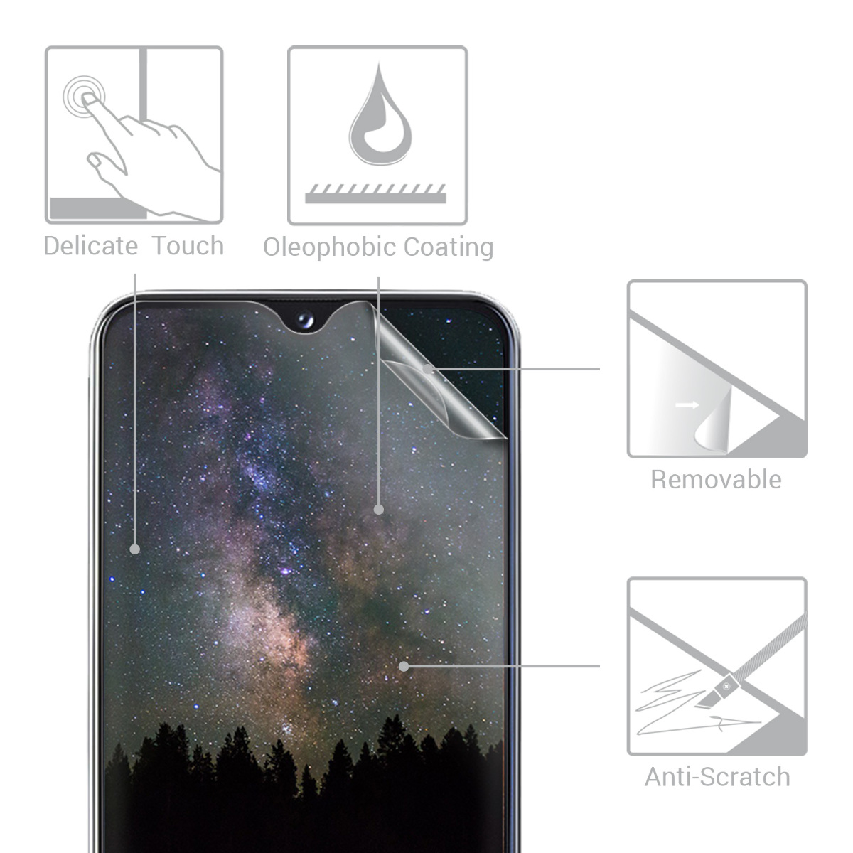 Ochranné fólie Samsung Galaxy A20e kwmobile 3 ks transparentní