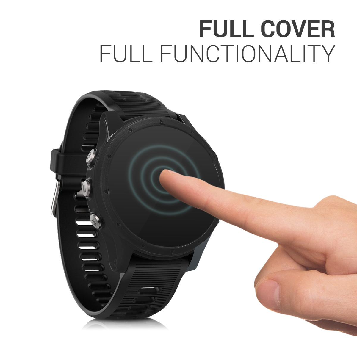 Silikonový rámeček Garmin Forerunner 935 / 945 kwmobile 2 ks černá / šedá