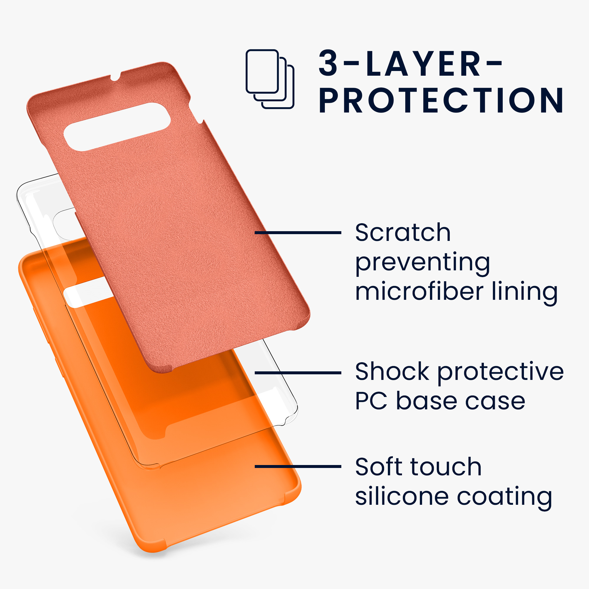 Kryt na mobil Samsung Galaxy S10 Plus / S10+ kwmobile TPU ovocně oranžový
