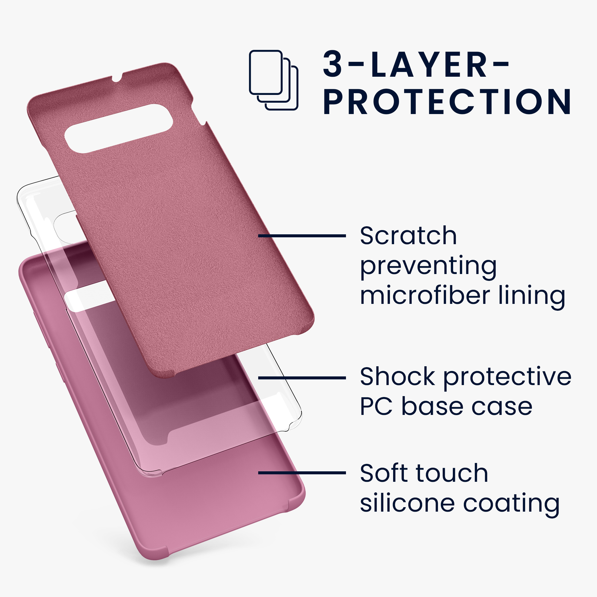 Kryt na mobil Samsung Galaxy S10 Plus / S10+ kwmobile TPU tmavě růžový