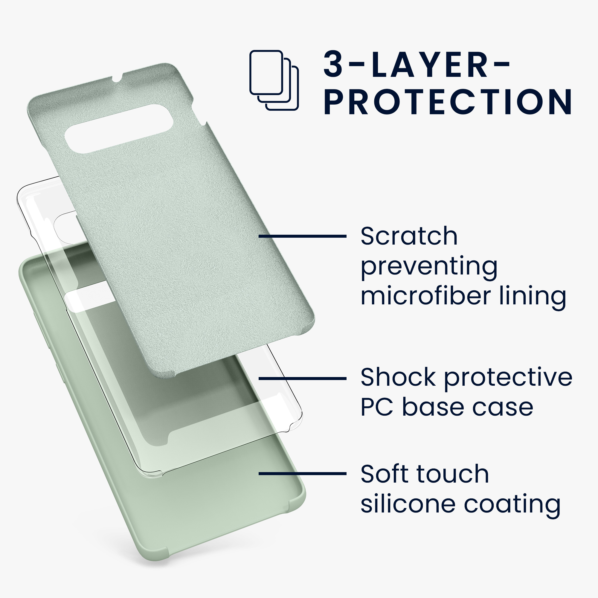 Kryt na mobil Samsung Galaxy S10 Plus / S10+ kwmobile TPU šedozelený