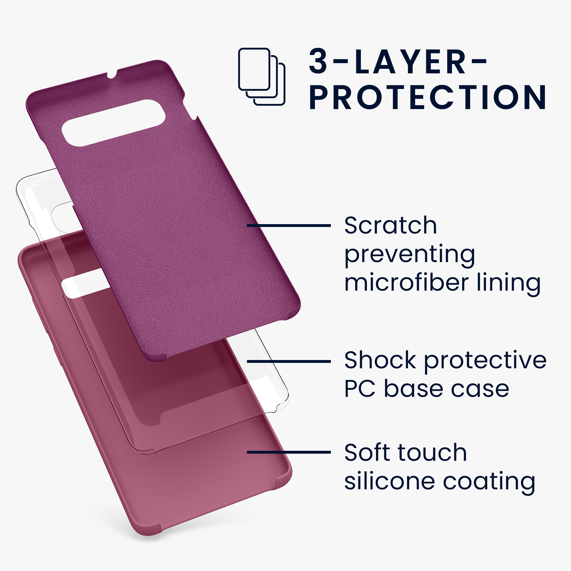 Kryt na mobil Samsung Galaxy S10 Plus / S10+ kwmobile TPU orchideově fialový