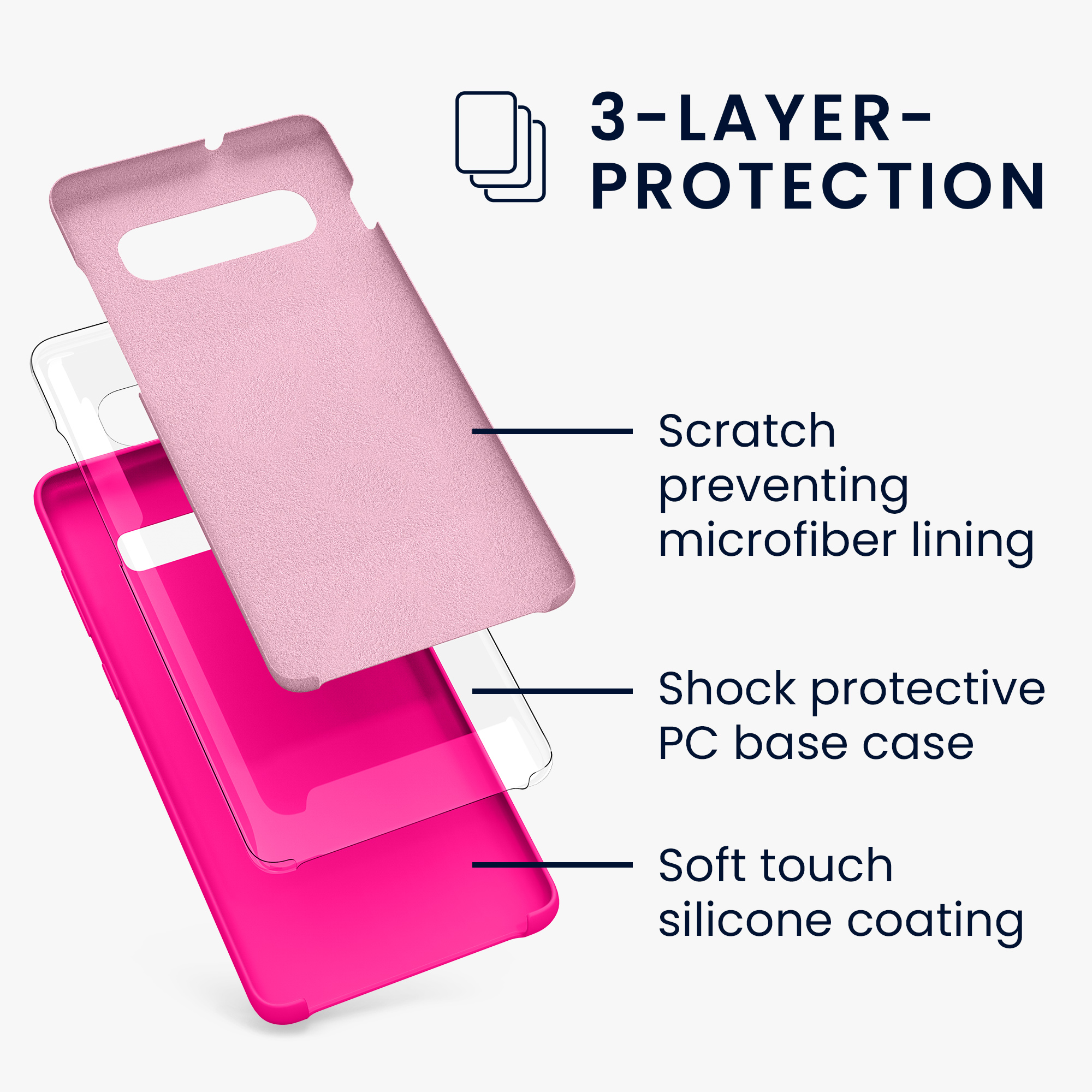 Kryt na mobil Samsung Galaxy S10 Plus / S10+ kwmobile TPU neonově růžový