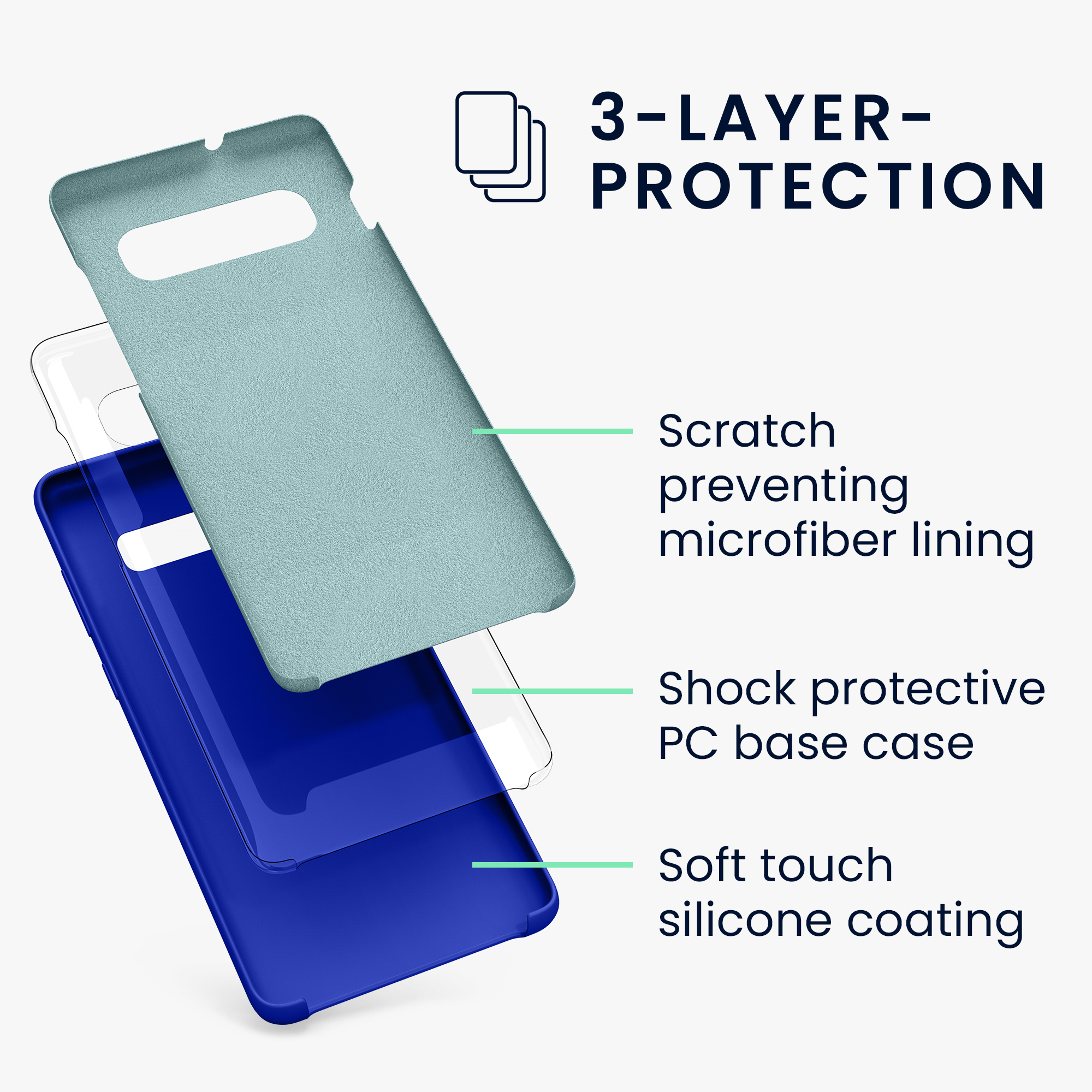 Kryt na mobil Samsung Galaxy S10 Plus / S10+ kwmobile TPU baltsky modrý