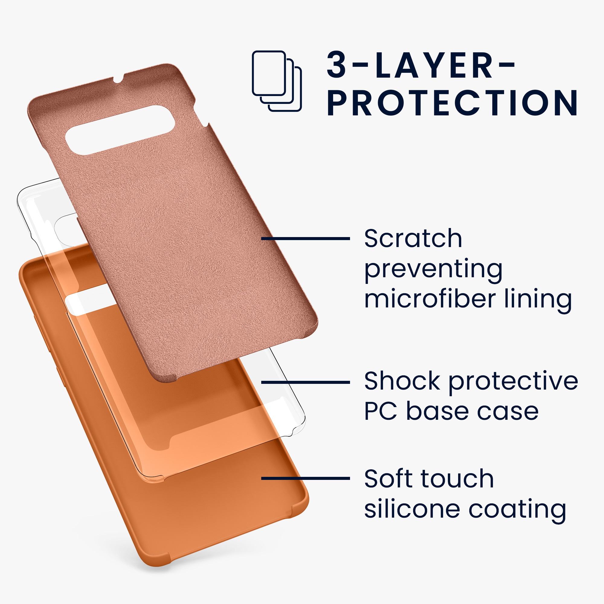 Kryt na mobil Samsung Galaxy S10 Plus / S10+ kwmobile TPU Warm Apricot