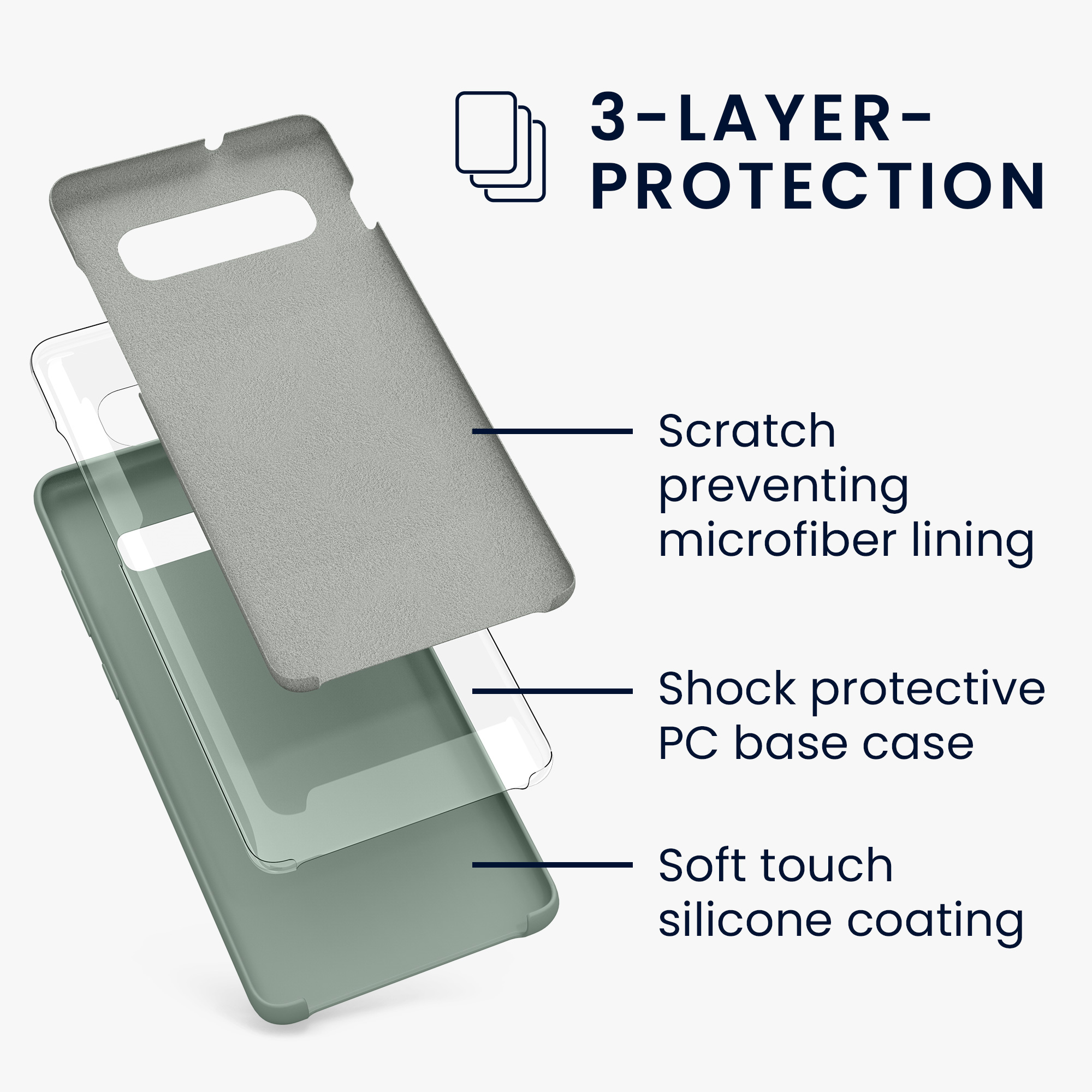 Kryt na mobil Samsung Galaxy S10 Plus / S10+ kwmobile TPU Rainwashed Green