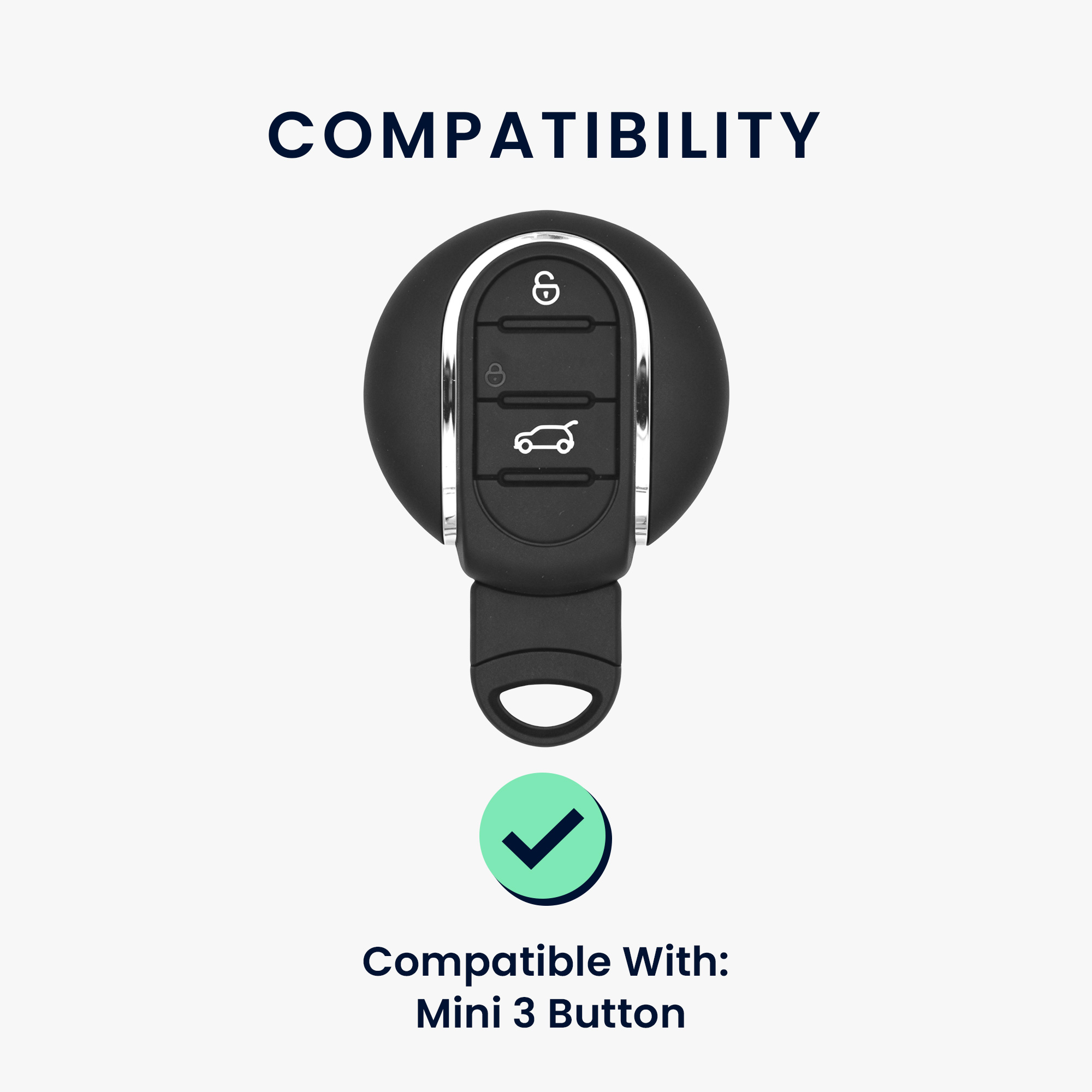 Pouzdro na autoklíč kwmobile pro Mini 3 Button - Karbonově černá