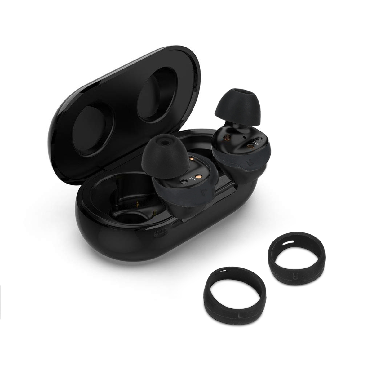Silikonové špuntíky Samsung Galaxy Buds / Buds Plus kwmobile 4 ks černý