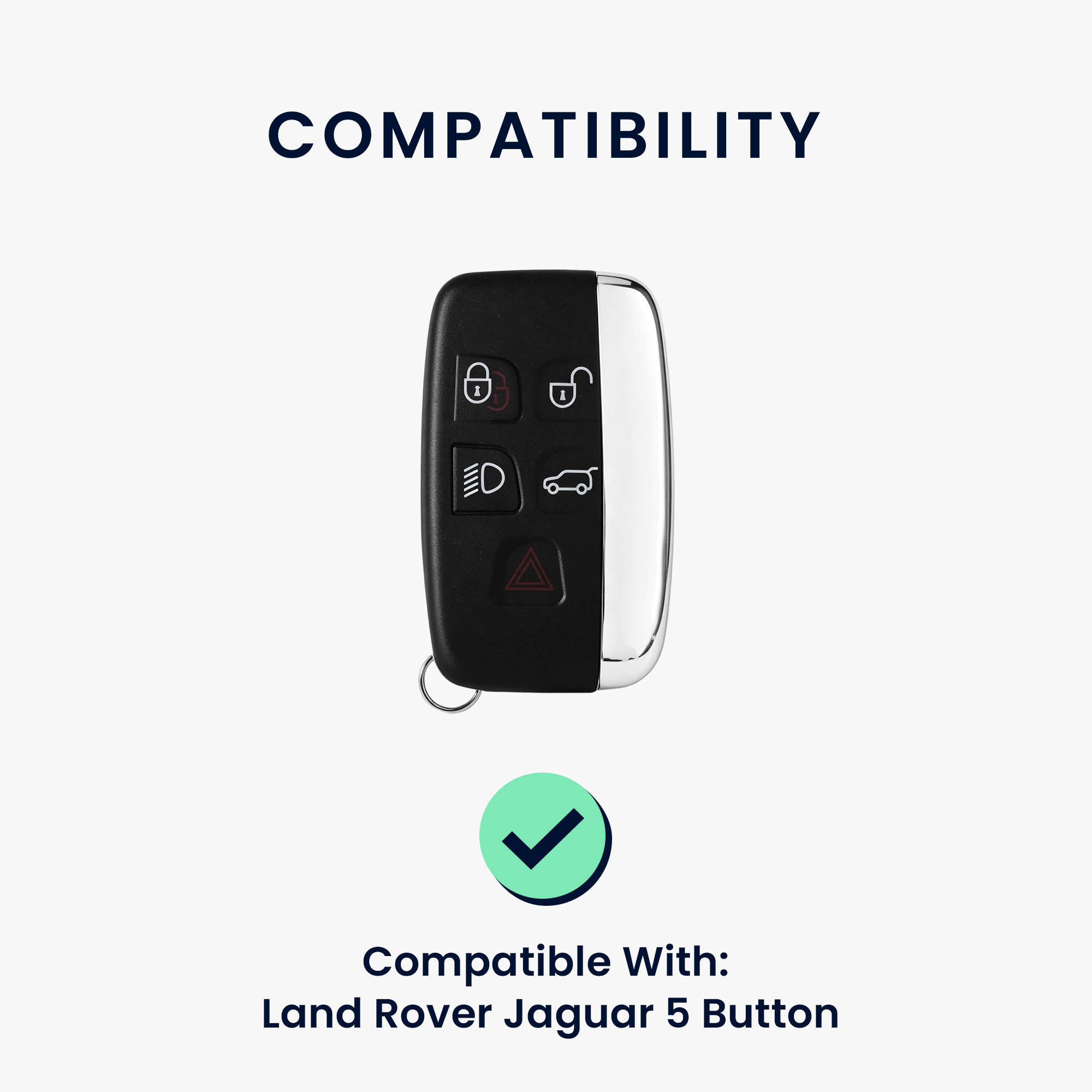 kwmobile pouzdro na klíč Land Rover/Jaguar, Carbon černá