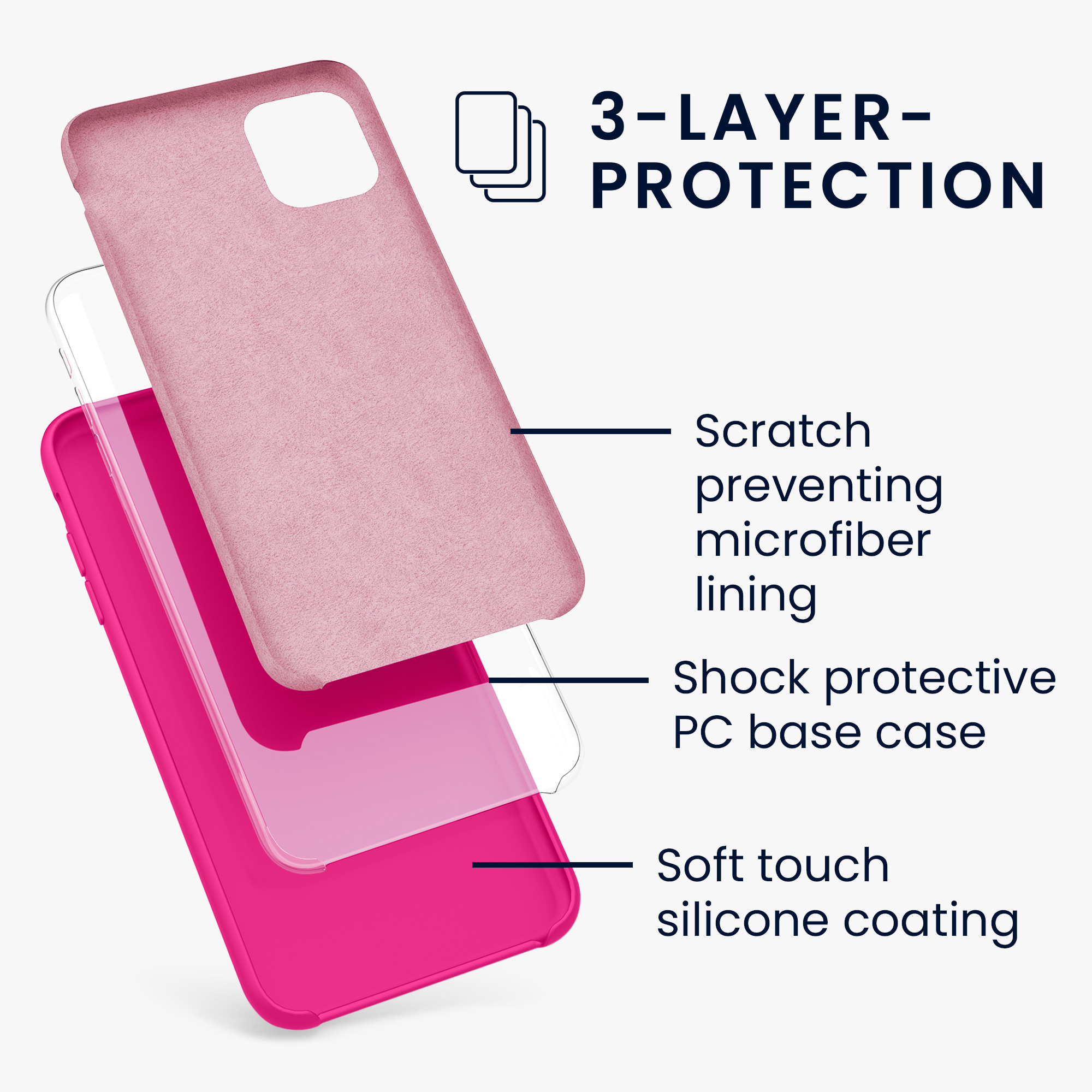 Kryt na mobil kwmobile iPhone 11 - Wireless Charging Neon Pink