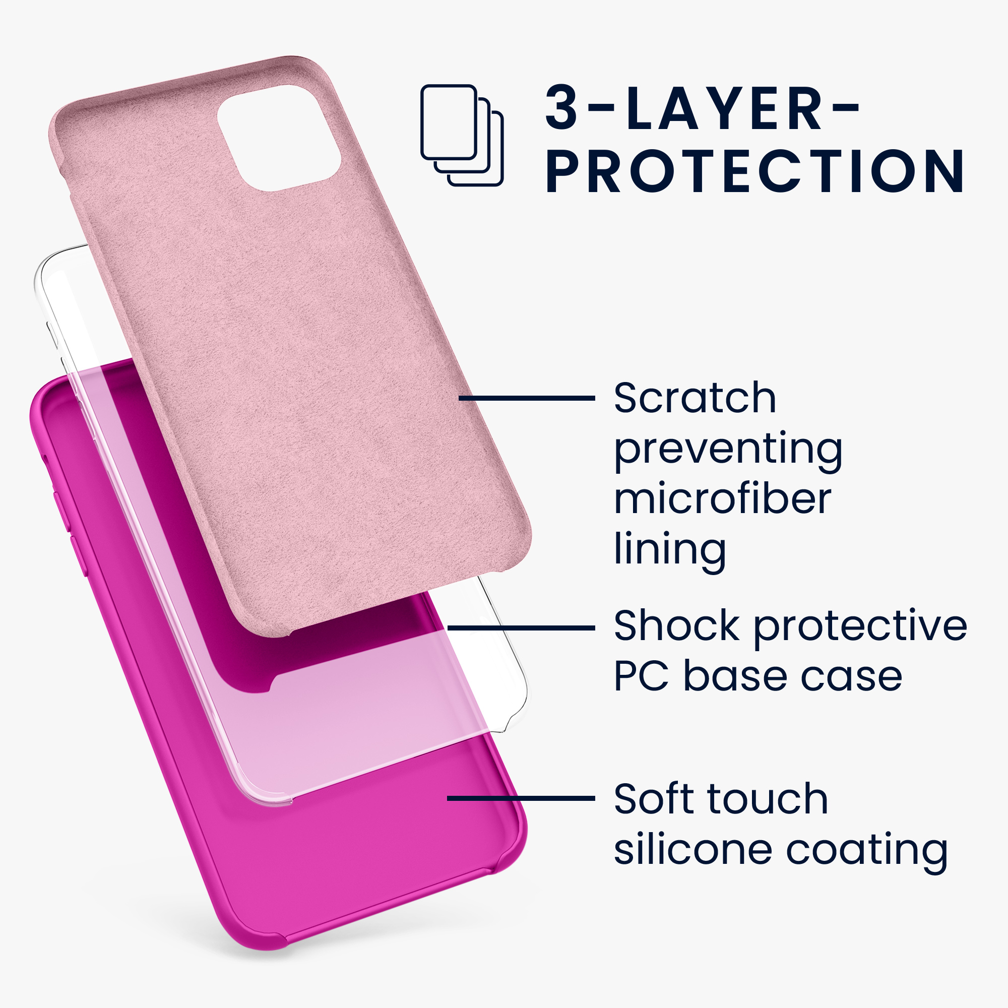 Pouzdro pro Apple iPhone 11 kwmobile silikonové - purpurová