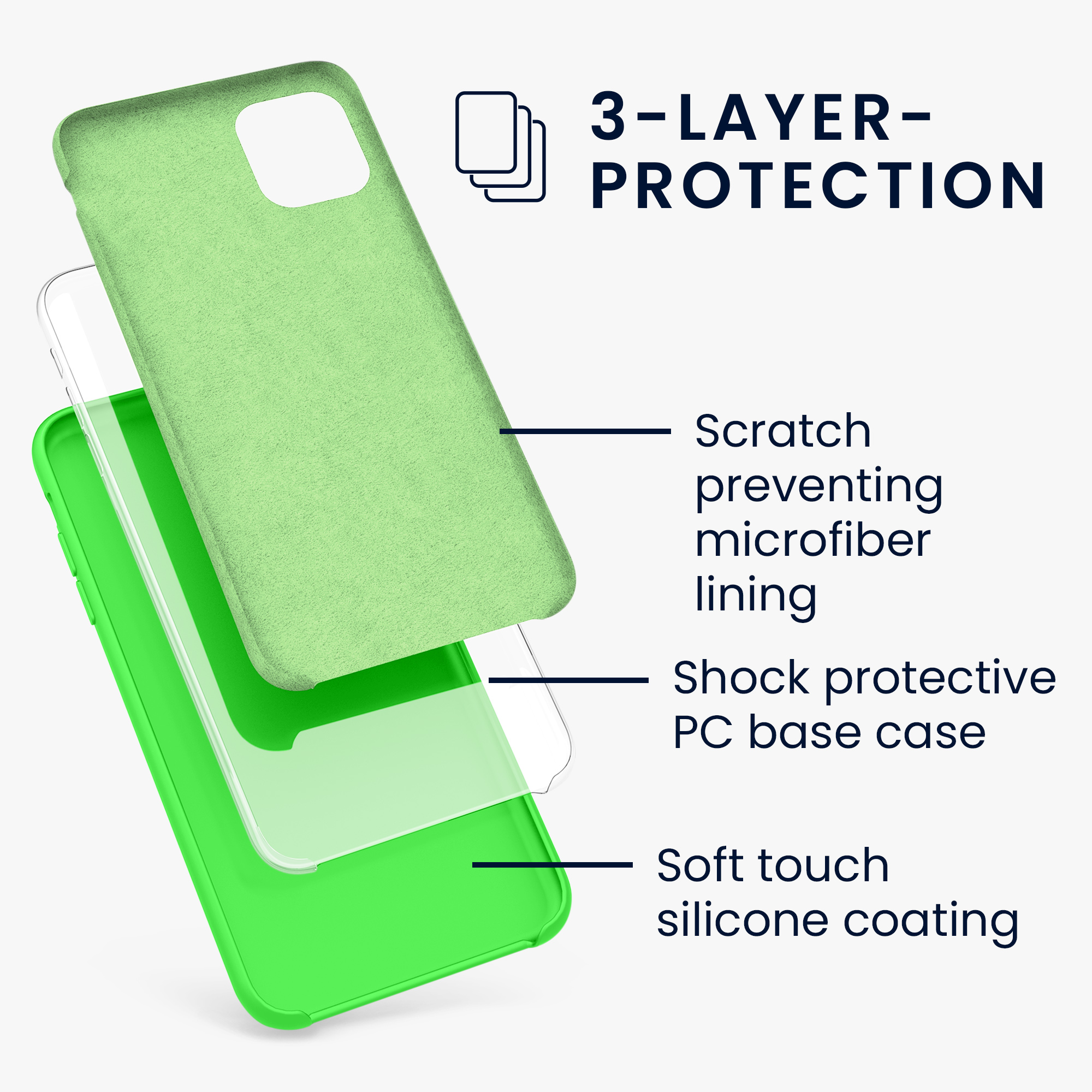 Kryt na mobil kwmobile iPhone 11 - Wireless Charging Lime Green