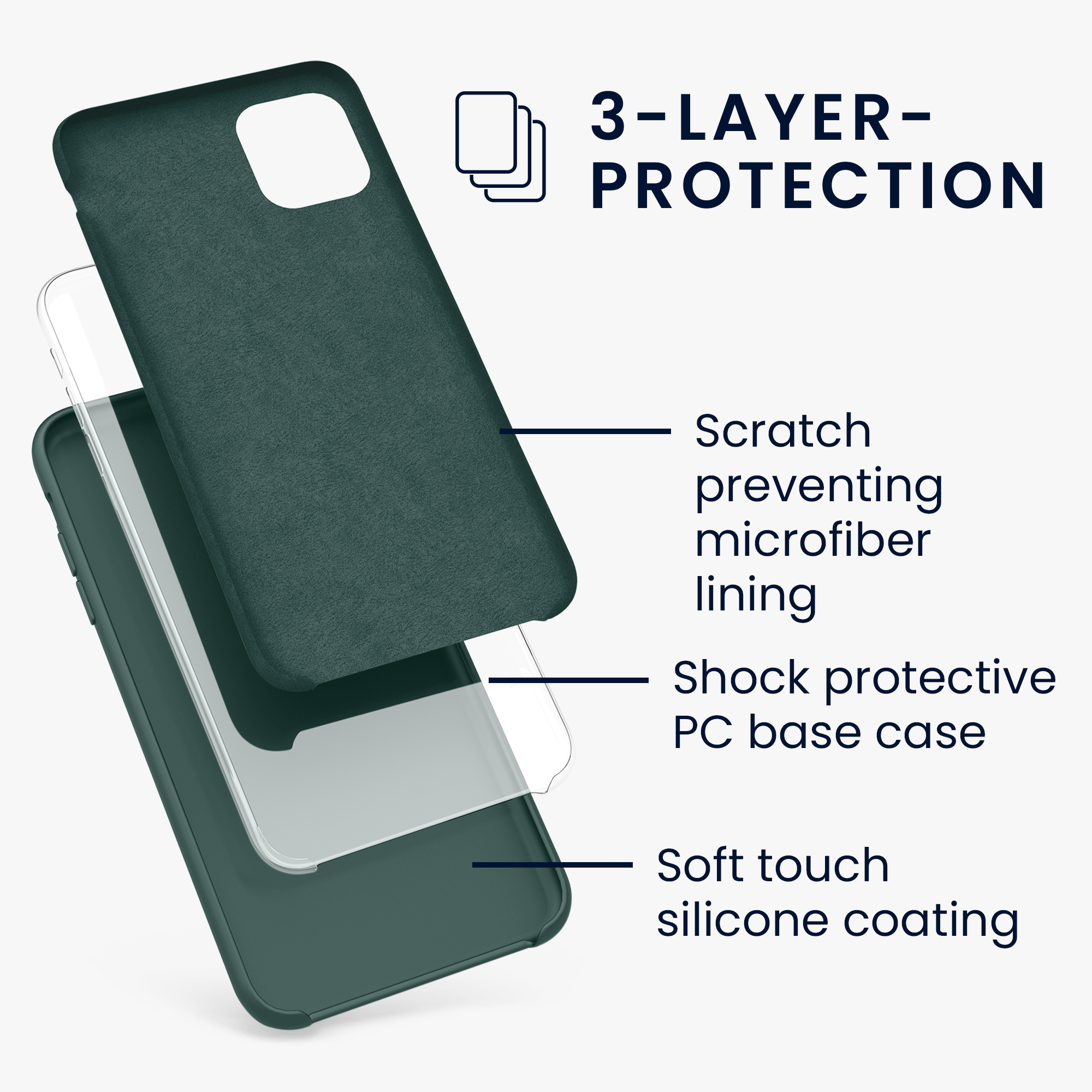 Kryt na mobil kwmobile iPhone 11 - Wireless Charging Moss Green
