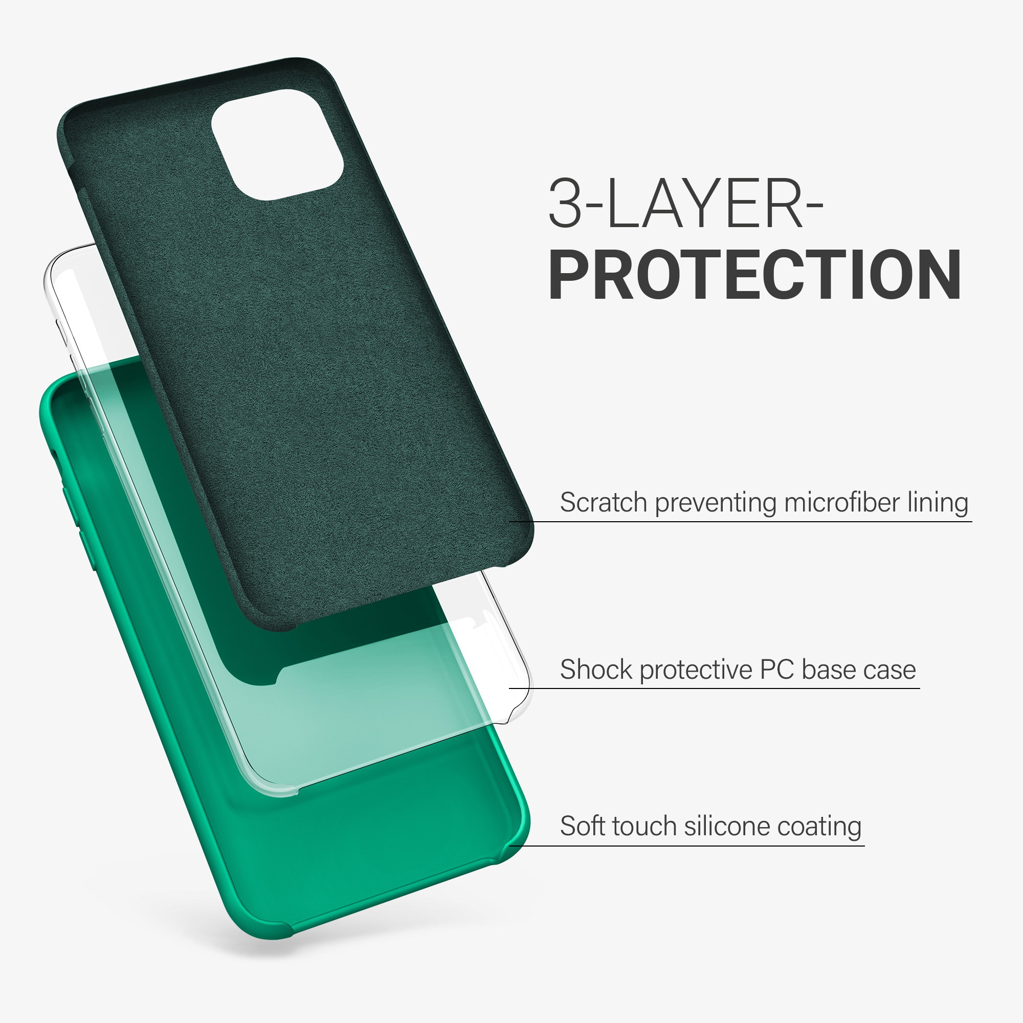 Kryt na mobil kwmobile iPhone 11 Pro - Wireless Charging Emerald Green