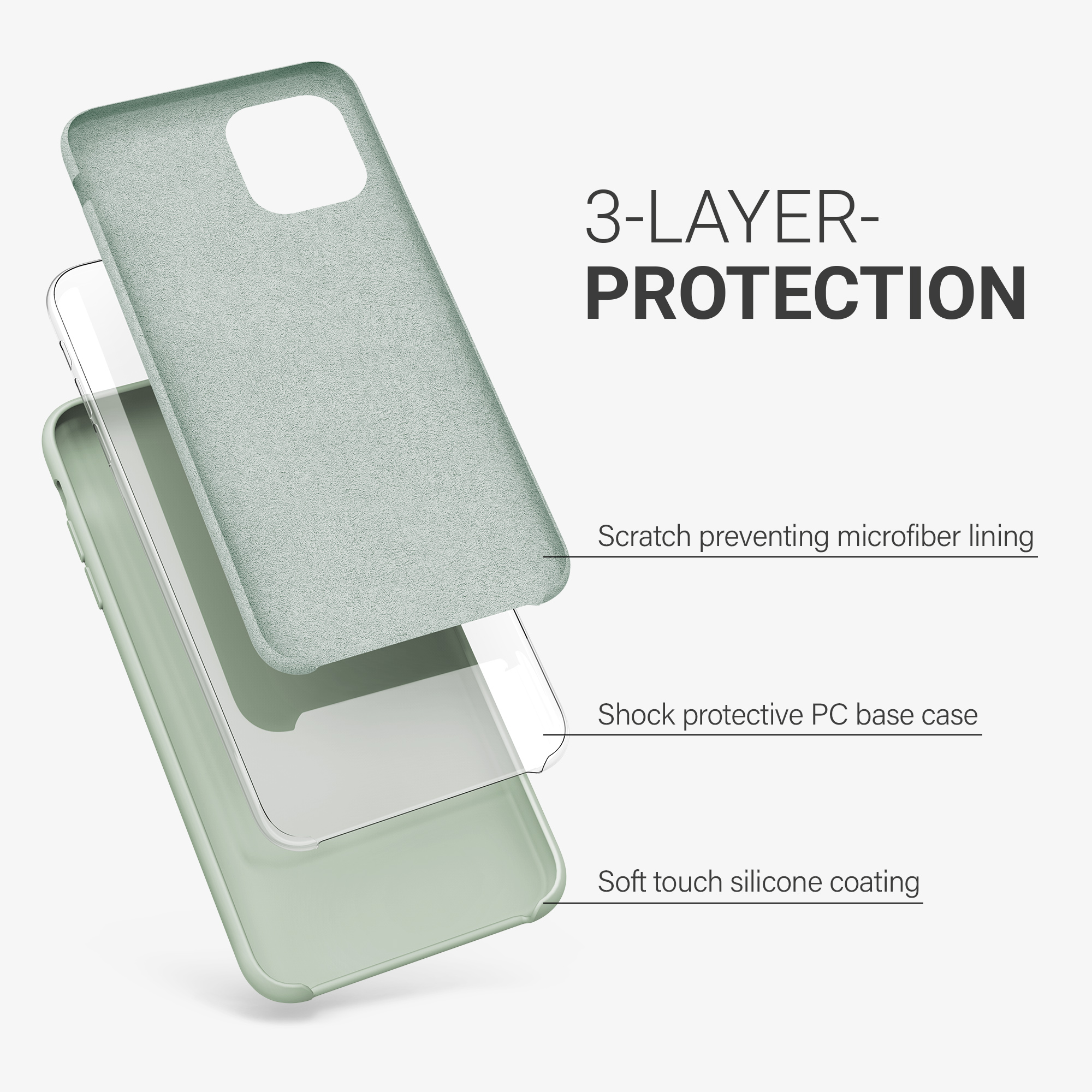 Kryt na mobil kwmobile iPhone 11 Pro - Wireless Charging Gray Green