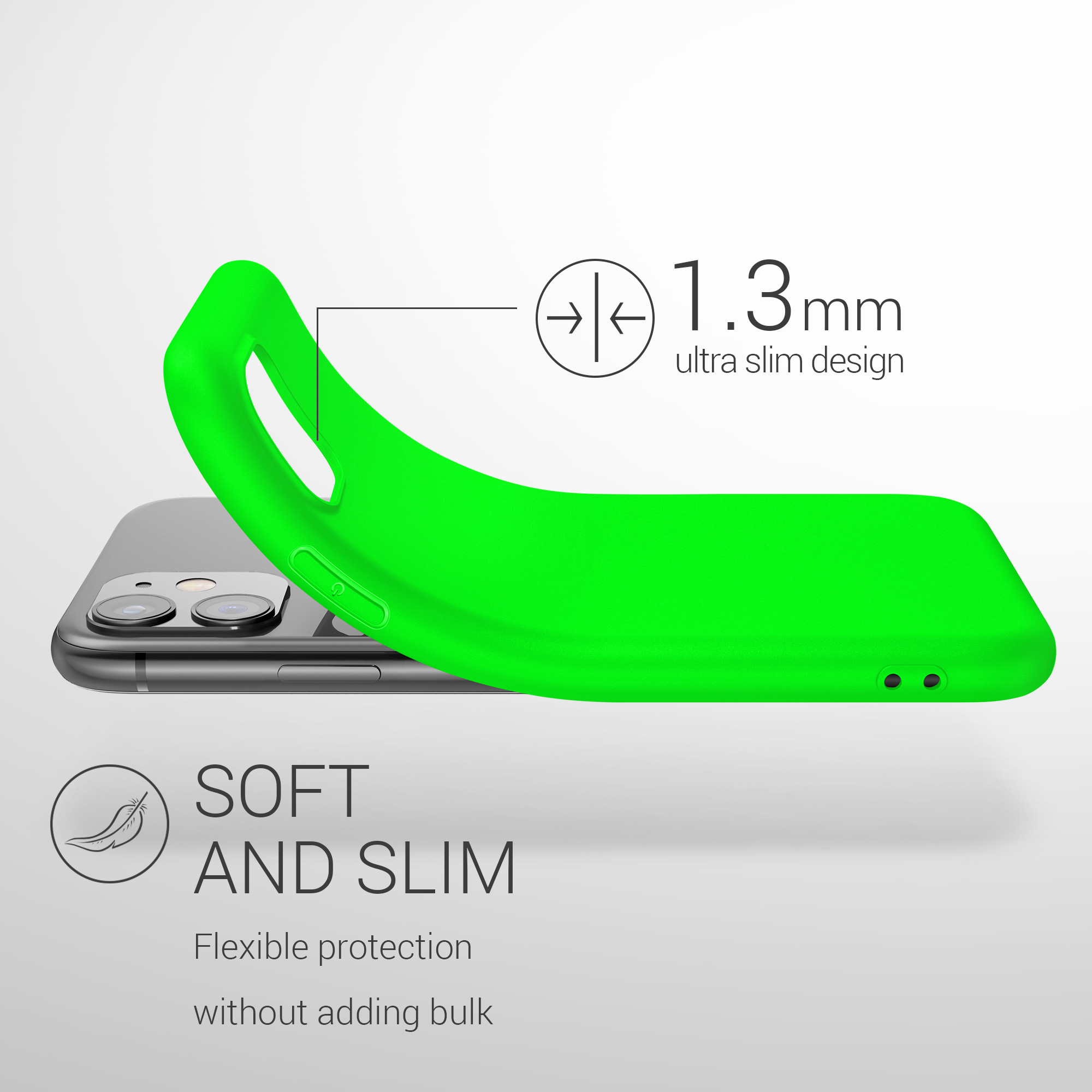 Kryt na mobil kwmobile iPhone 11 - neonově zelená
