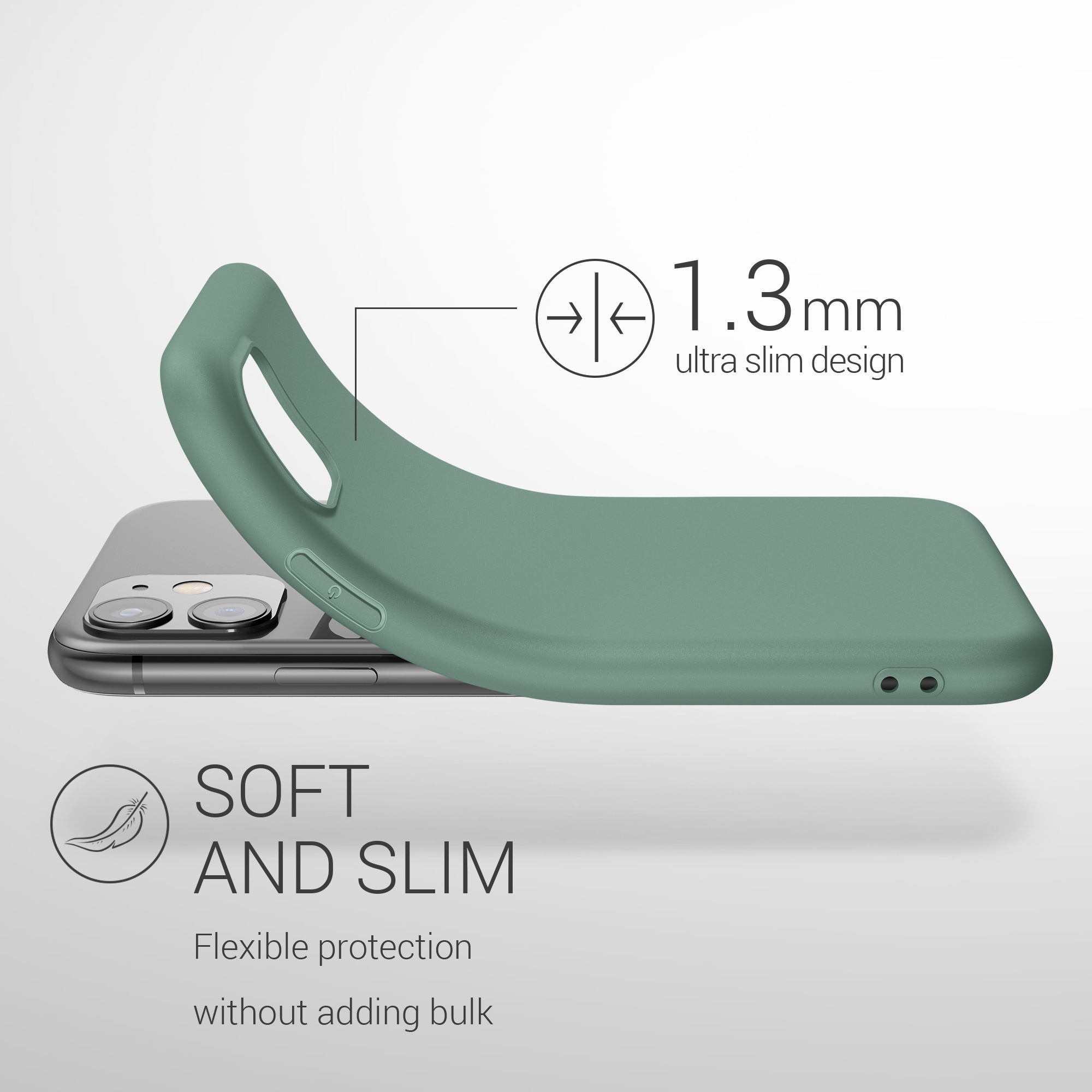 Kryt na mobil kwmobile iPhone 11 - lesní zelená