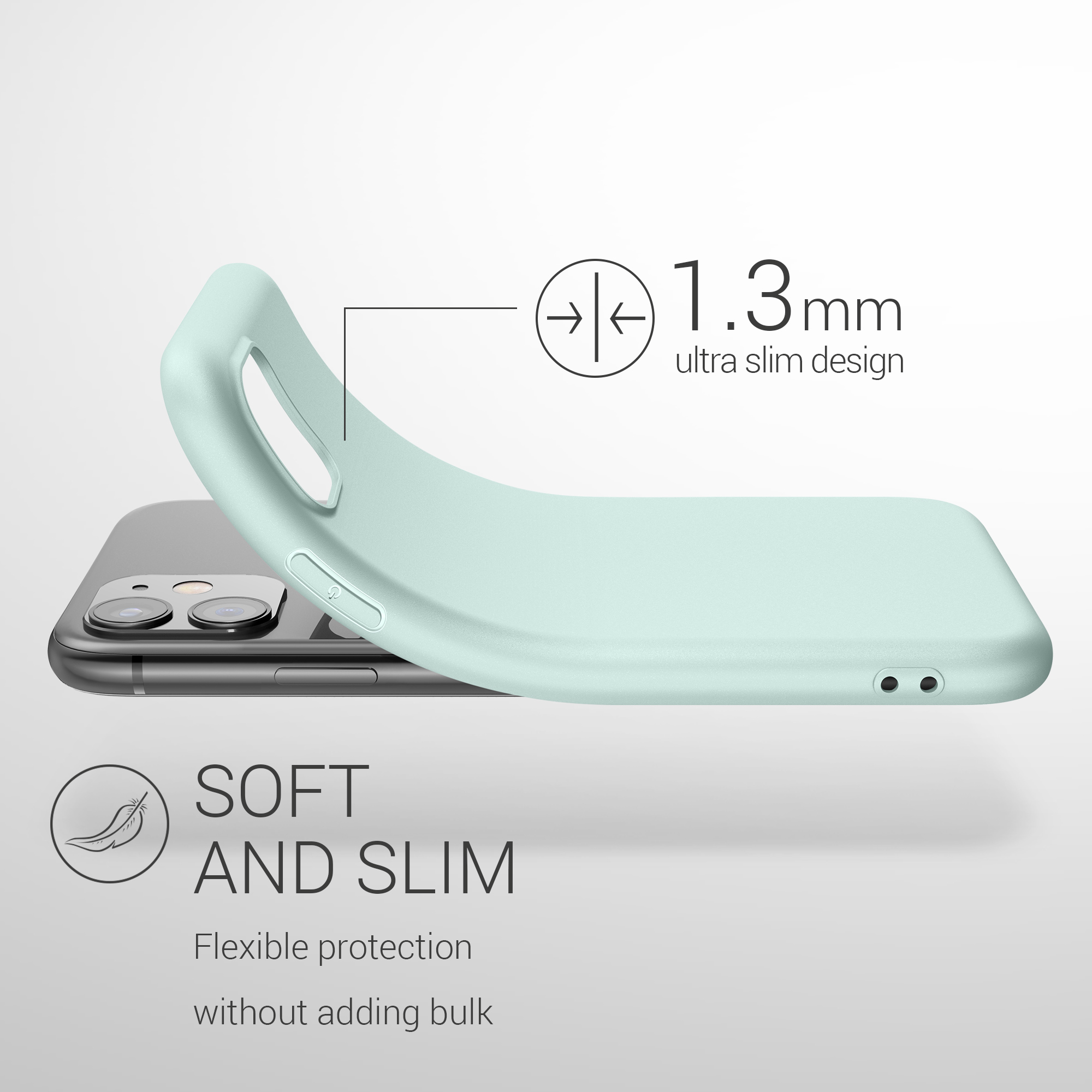 Kryt na mobil kwmobile iPhone 11 - mintová