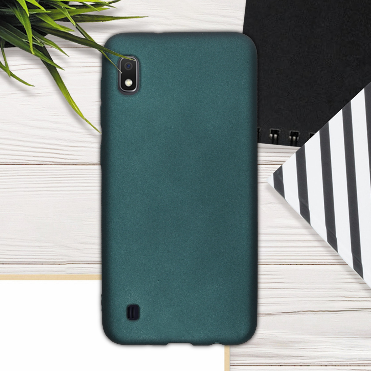 Kryt na mobil Samsung Galaxy A10 kwmobile Metallic metalicky petrolejový